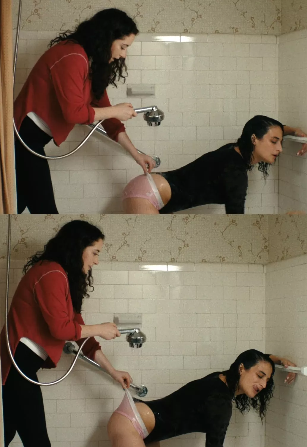 Jenny Slate getting a wet wedgie