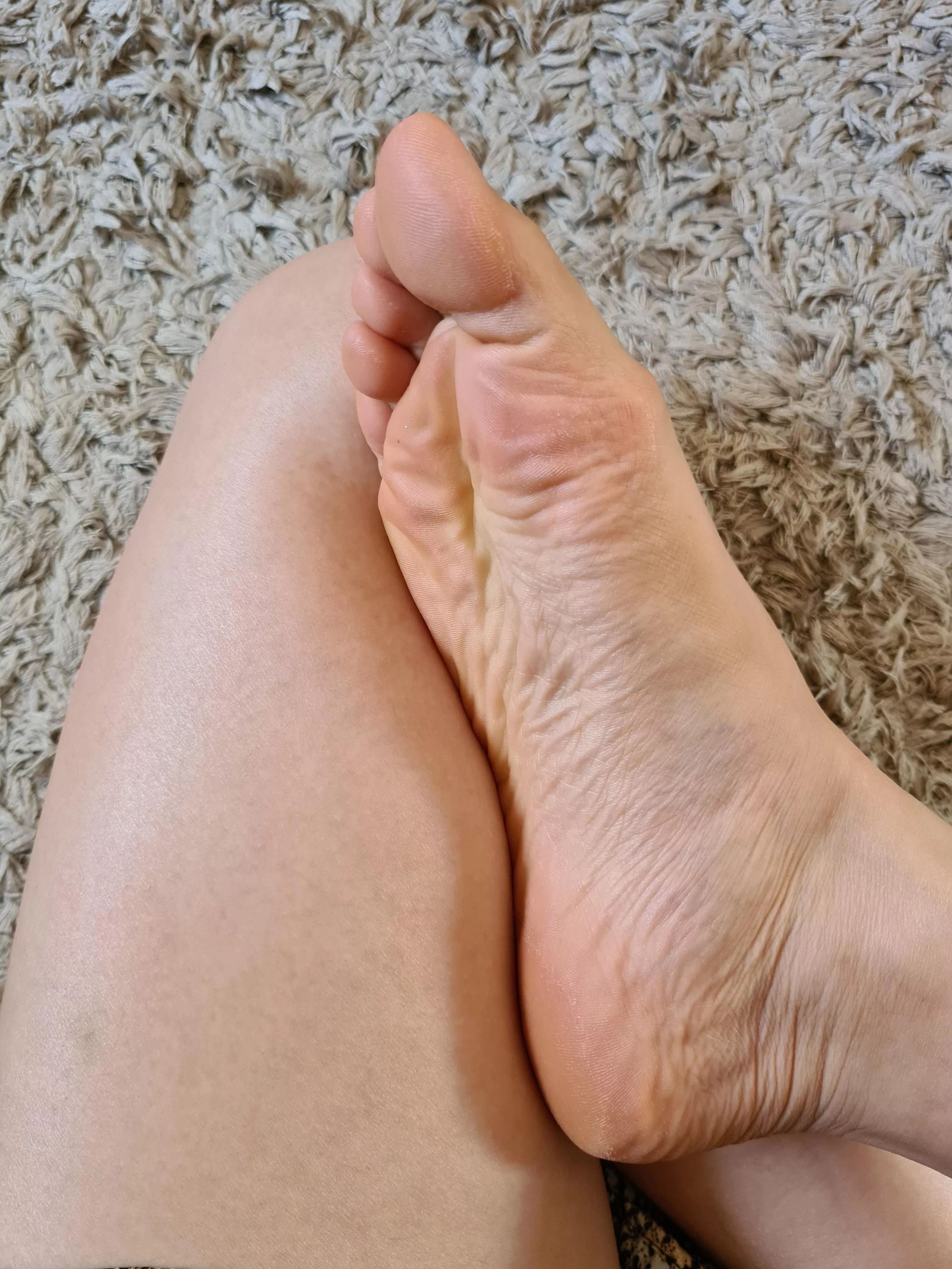 My wrinkled soles.