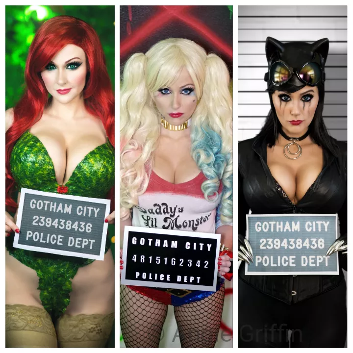 Poison Ivy / Harley Quinn / Catwoman (By @AngieMGriffin)