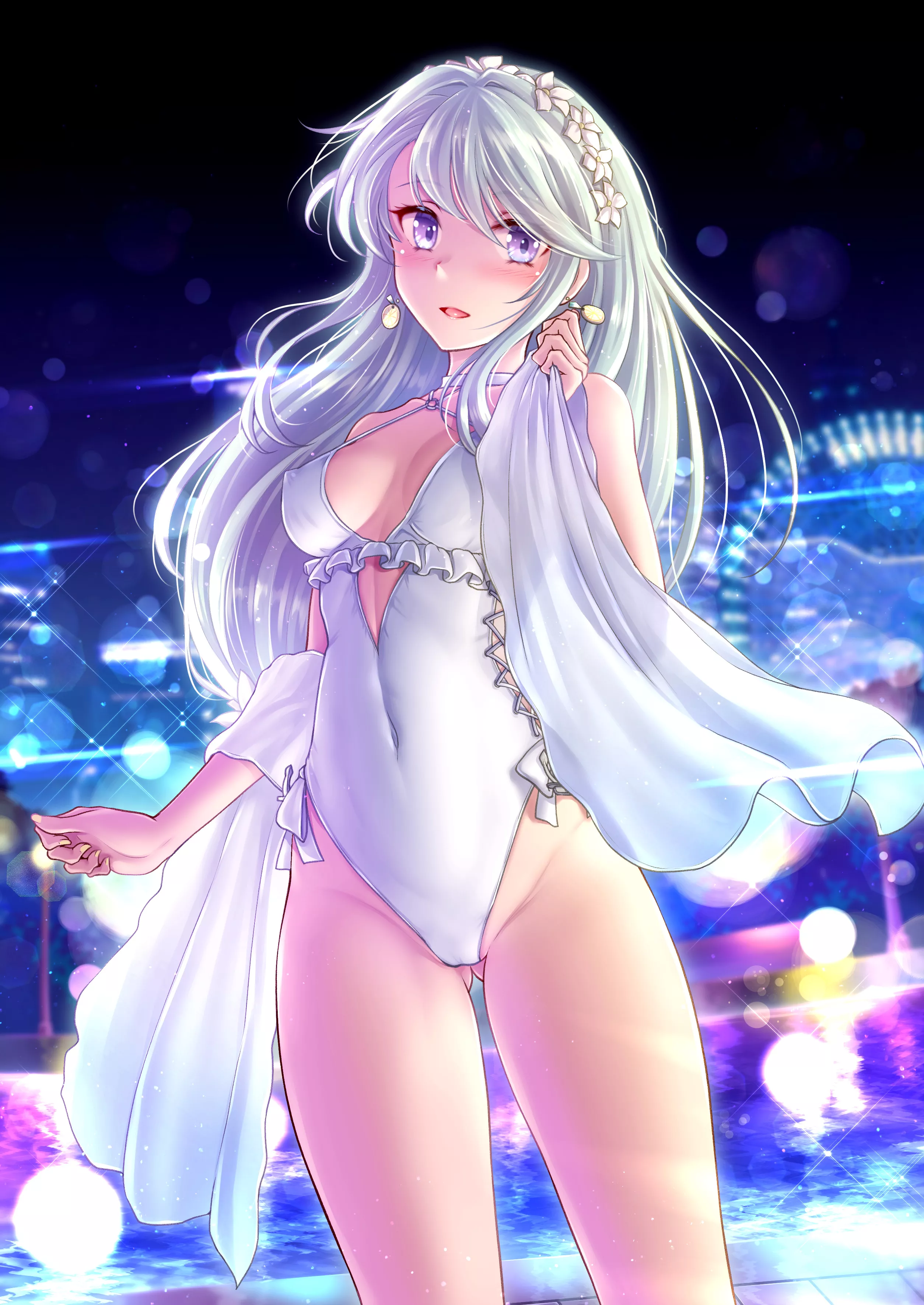 silver haired beauty in a swimsuit (by ryu-akt)