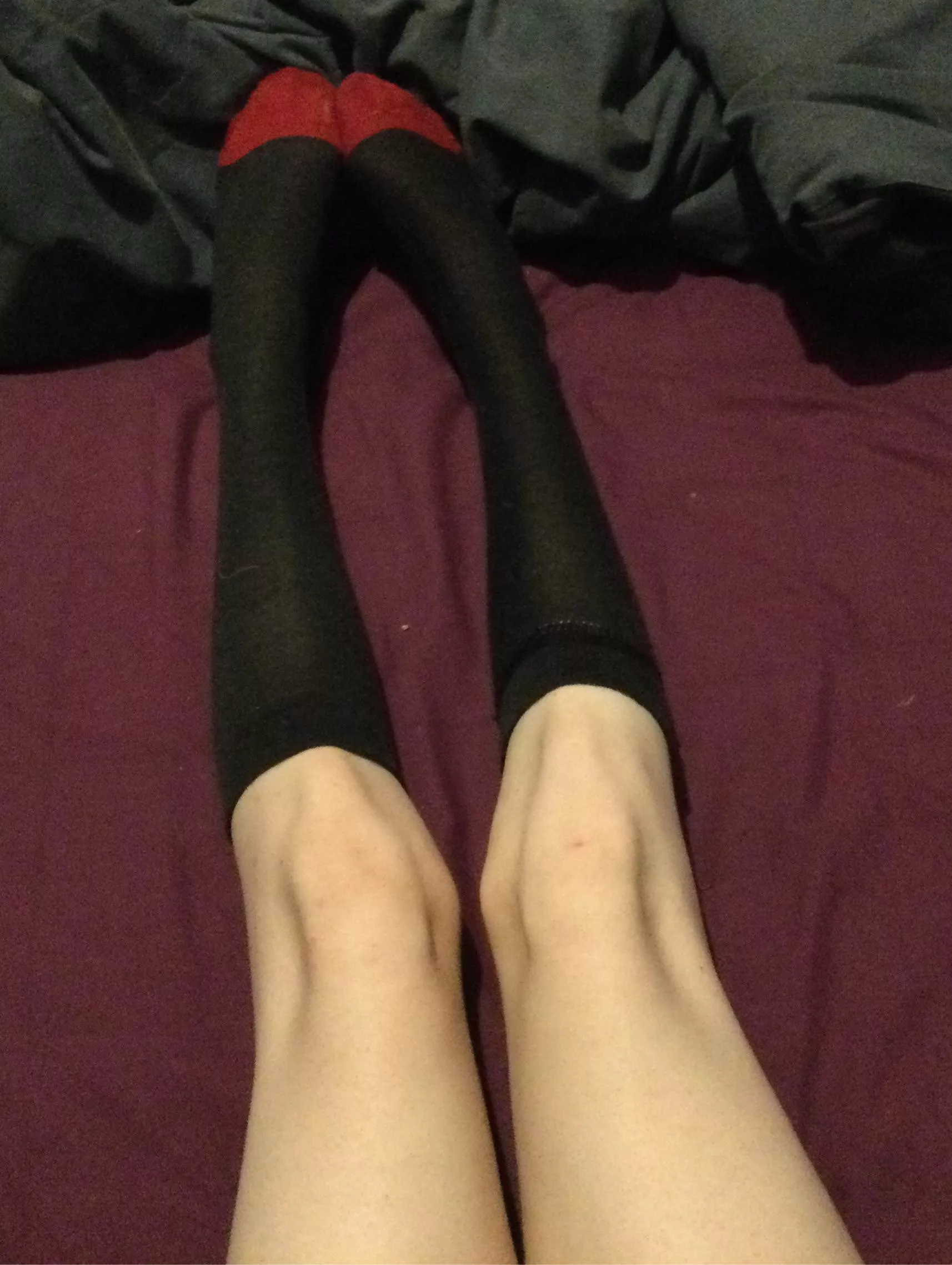 Skinny soft legs in socks