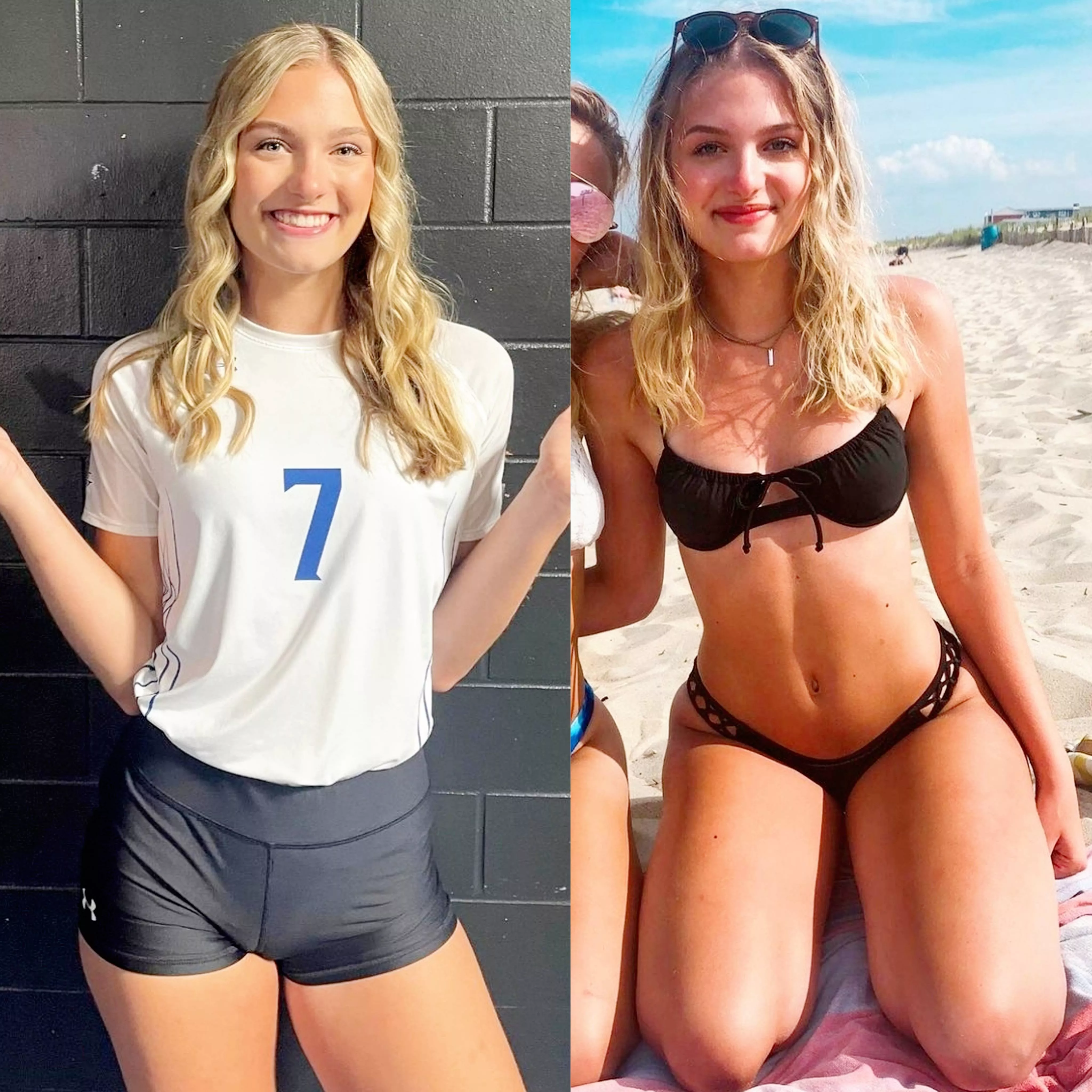 Uniform vs Beach look