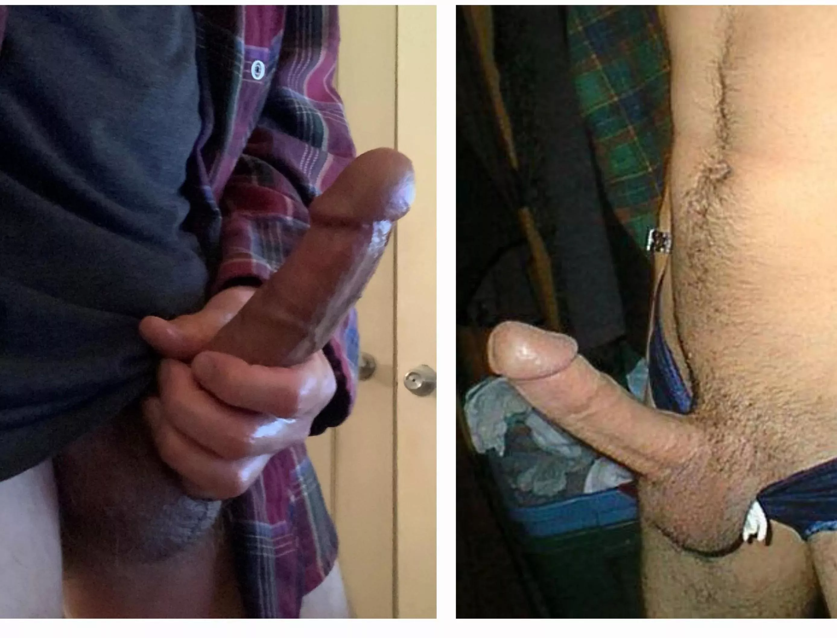 Bigger dick contest with a IRL friend. Comments welcome.