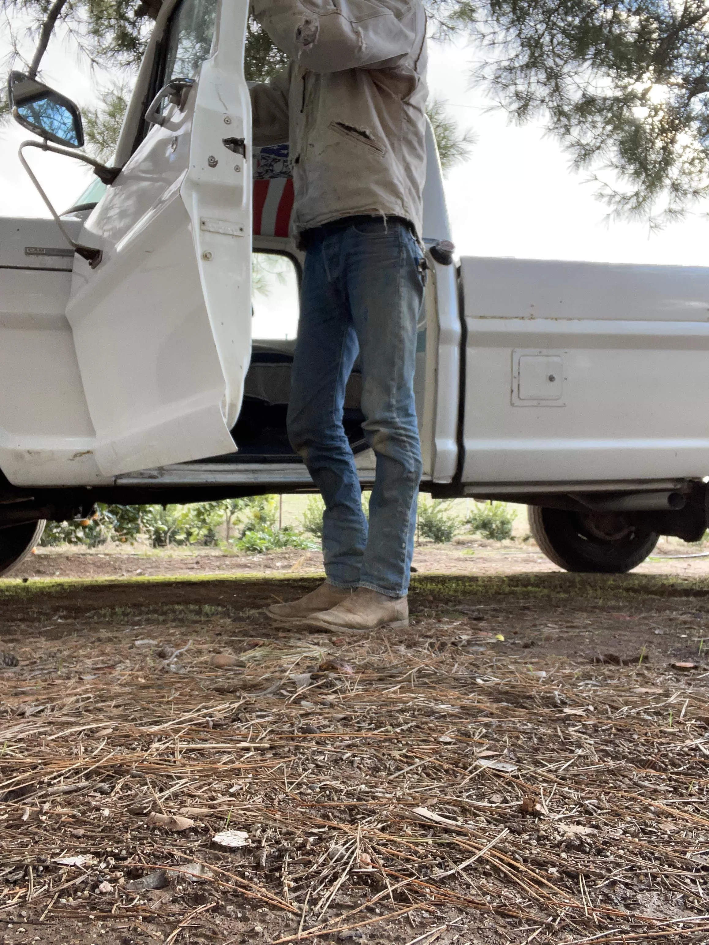 Carhart and cowboy boots