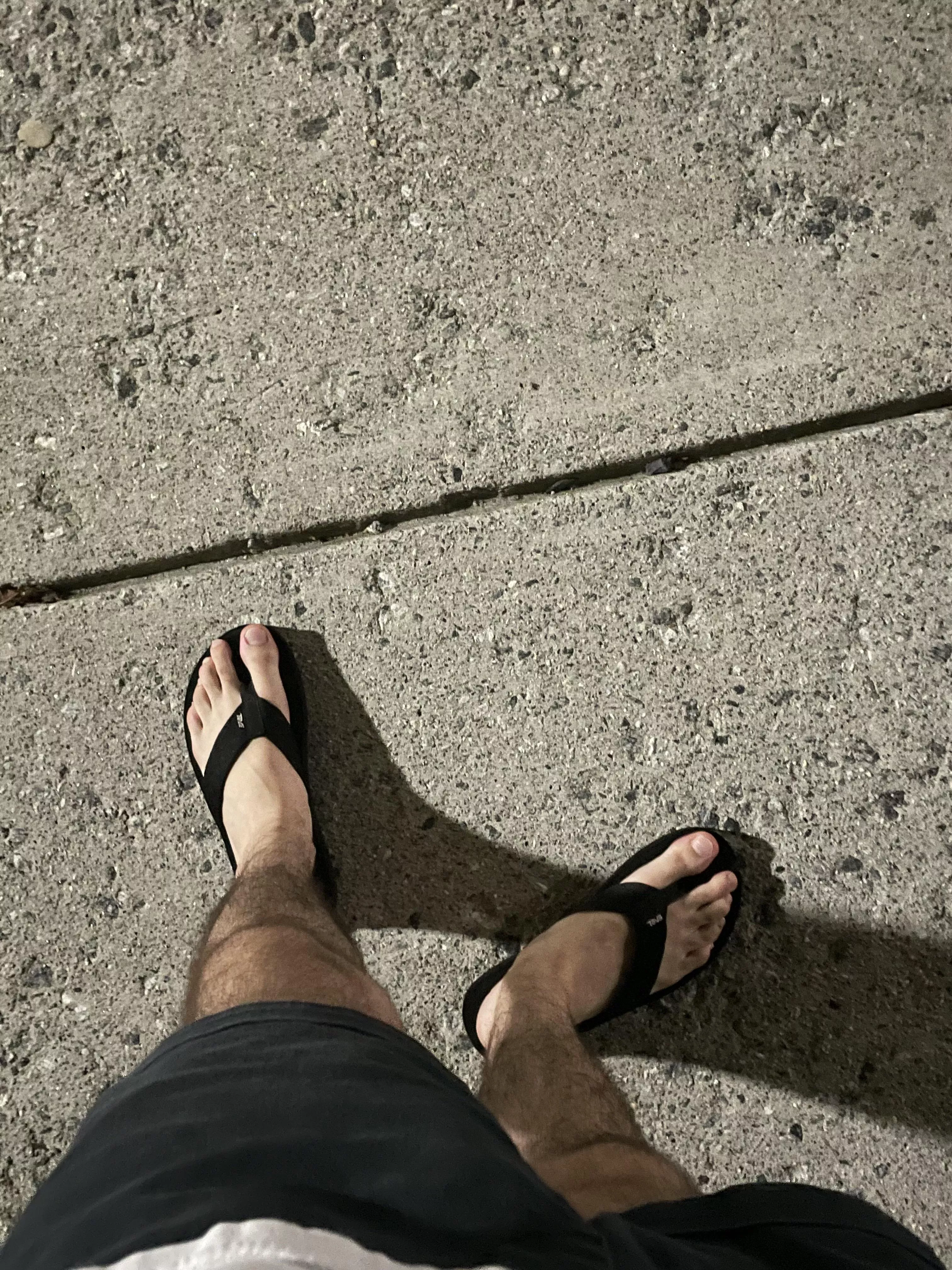 Flip flops on a summer night