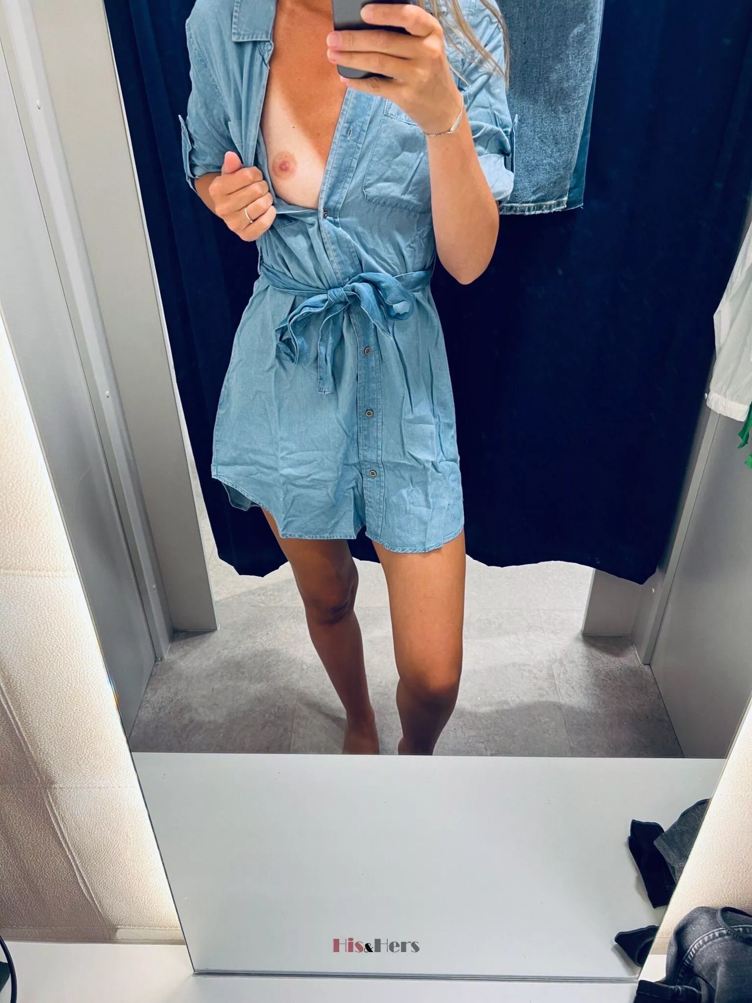 Found a cute little dress ðŸ’™ â€¦to undress!