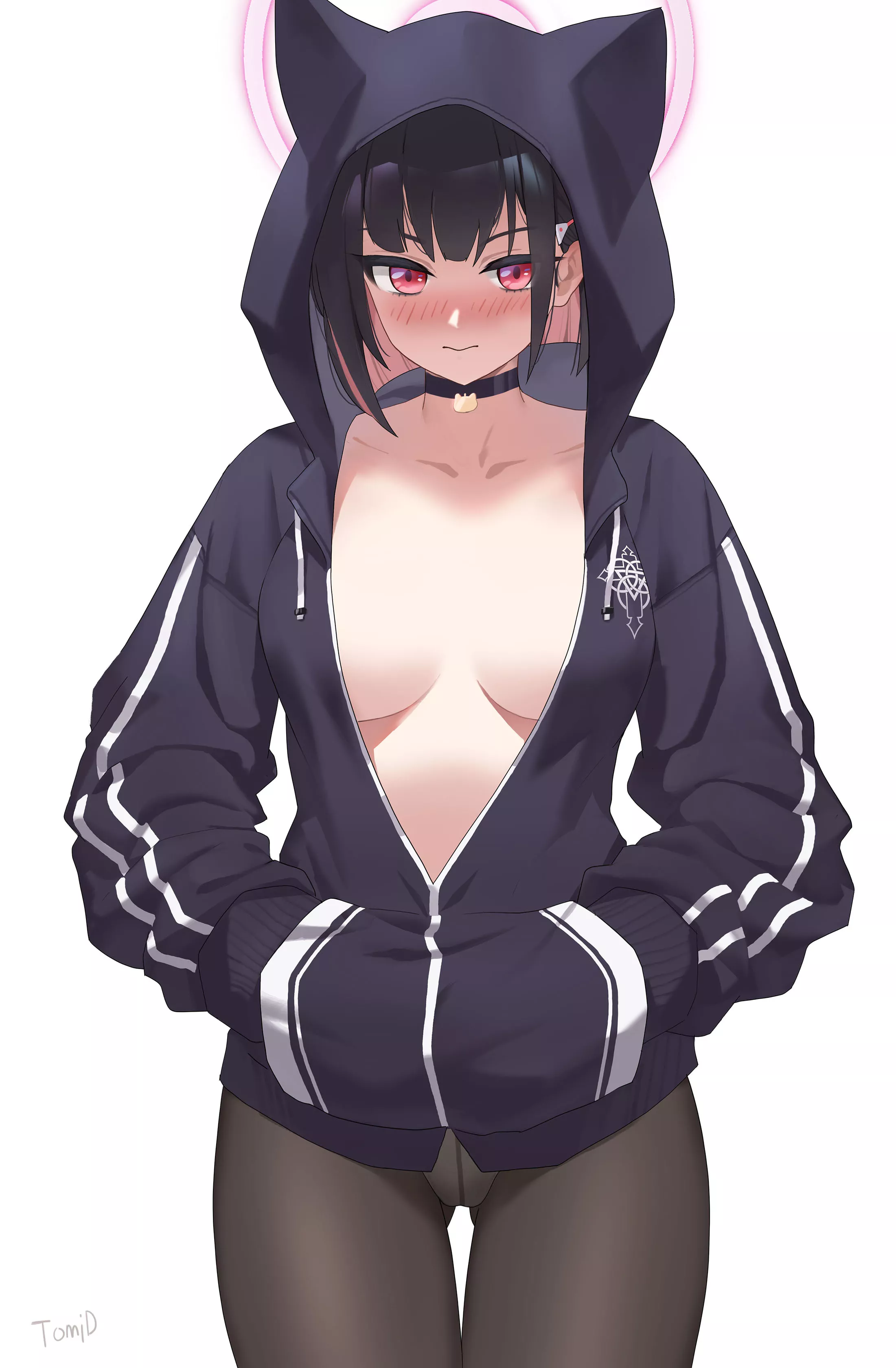 Kazusa left her jacket open (by tomiD)