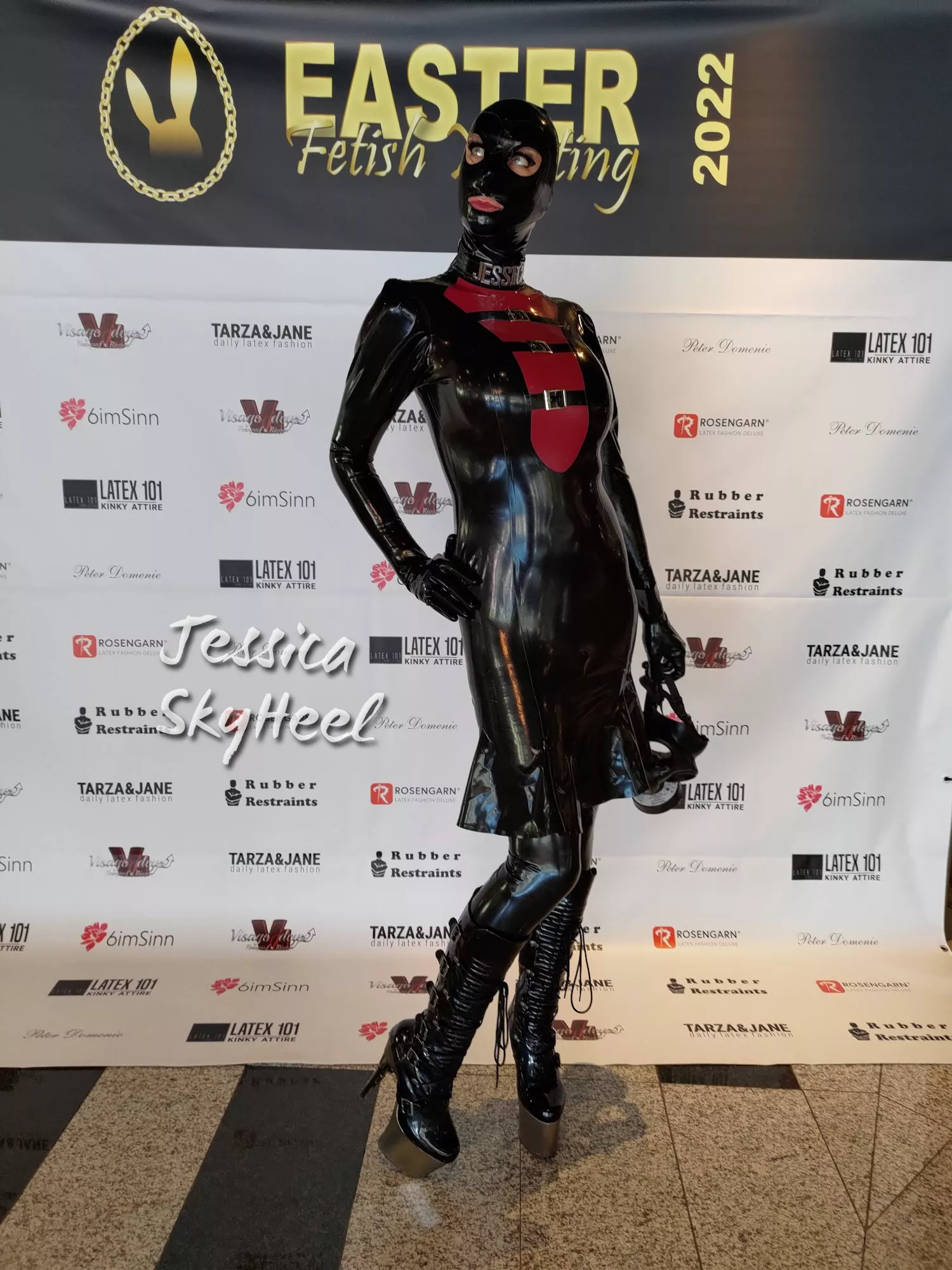 Me in full rubber at an event