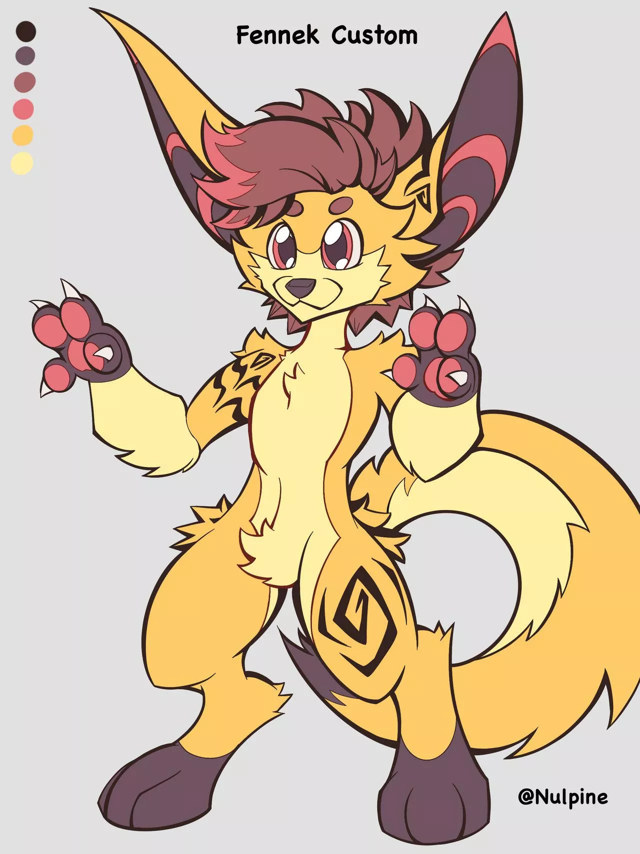 My first custom Furry design commission! It is a Fennec boy & would love hear some feedback! (@Nulpine)