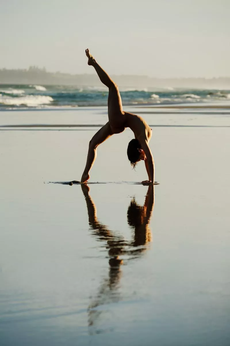 Nude yoga.