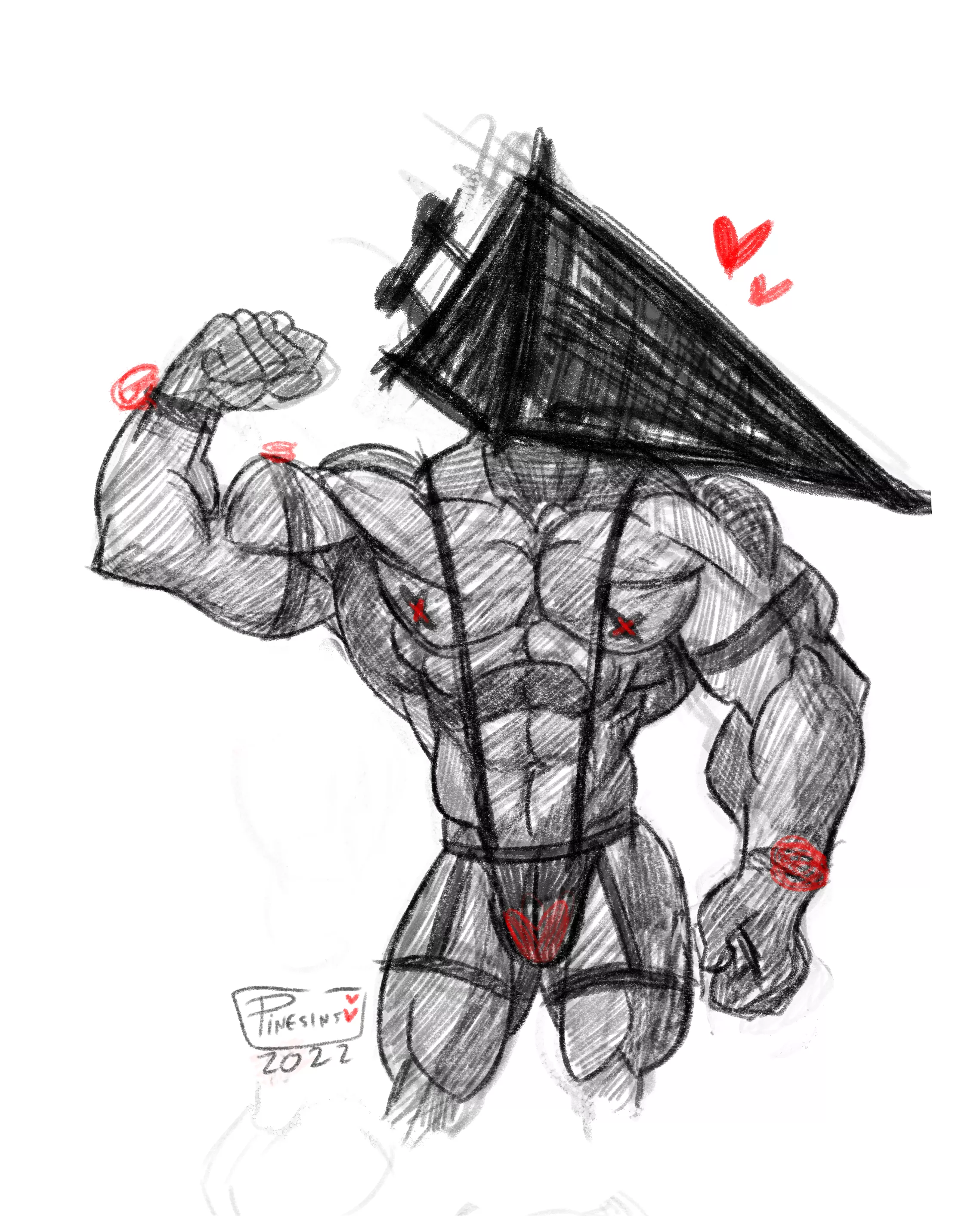 pyramid head is kinky today (made by me)