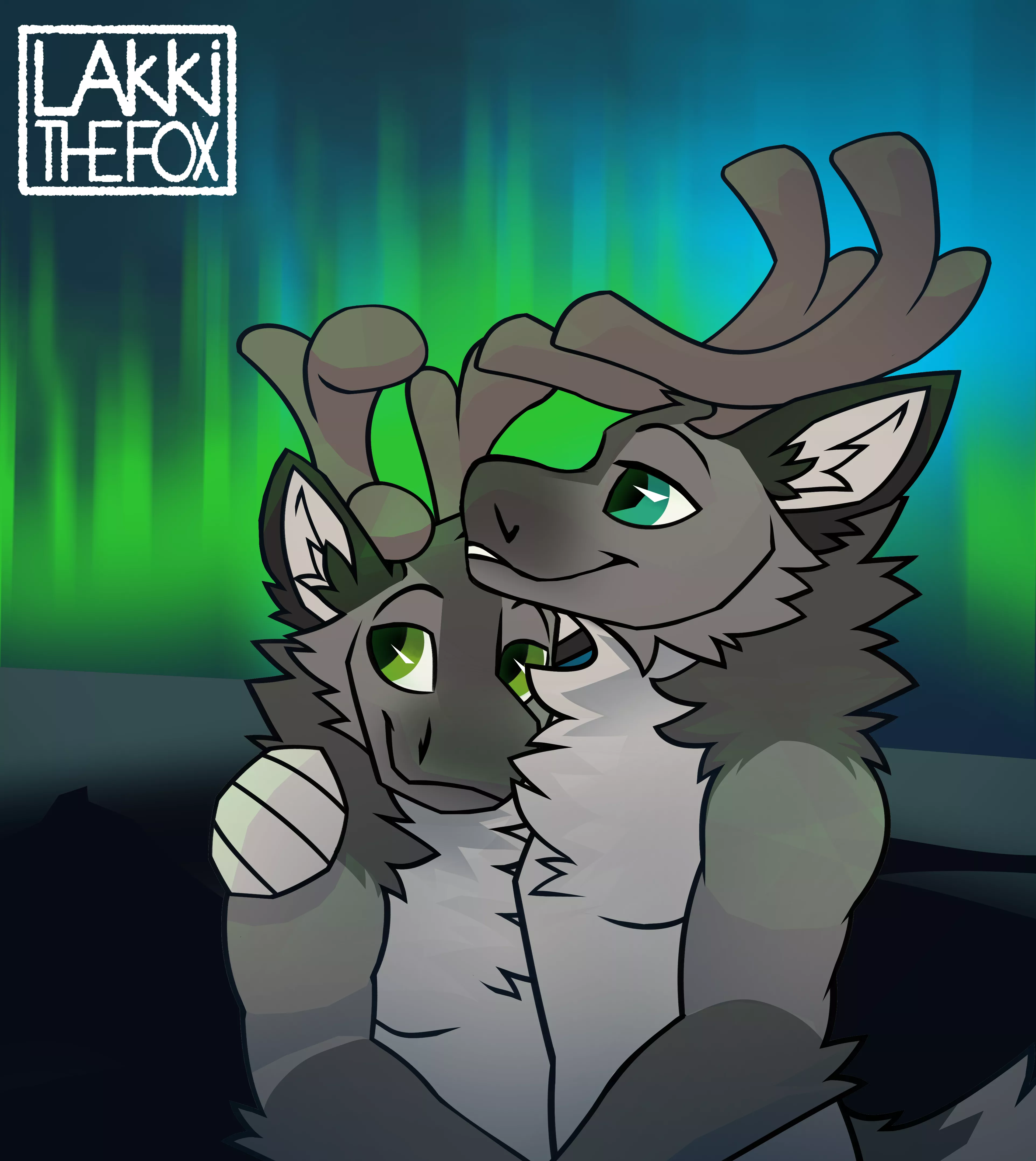 reindeers (Art by @LakkiTheFox)