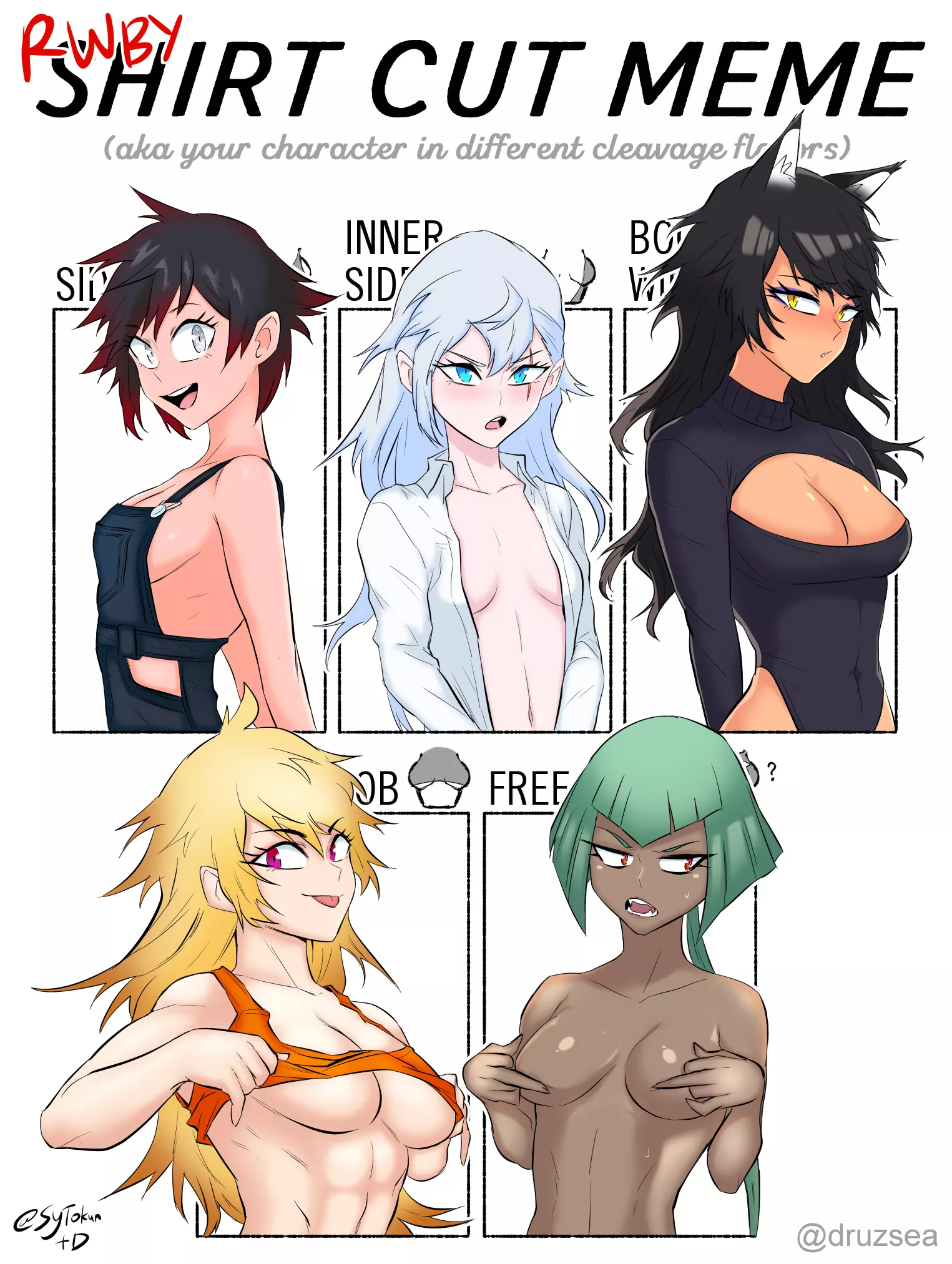 RWBY shirt cuts (By SYTOkun)