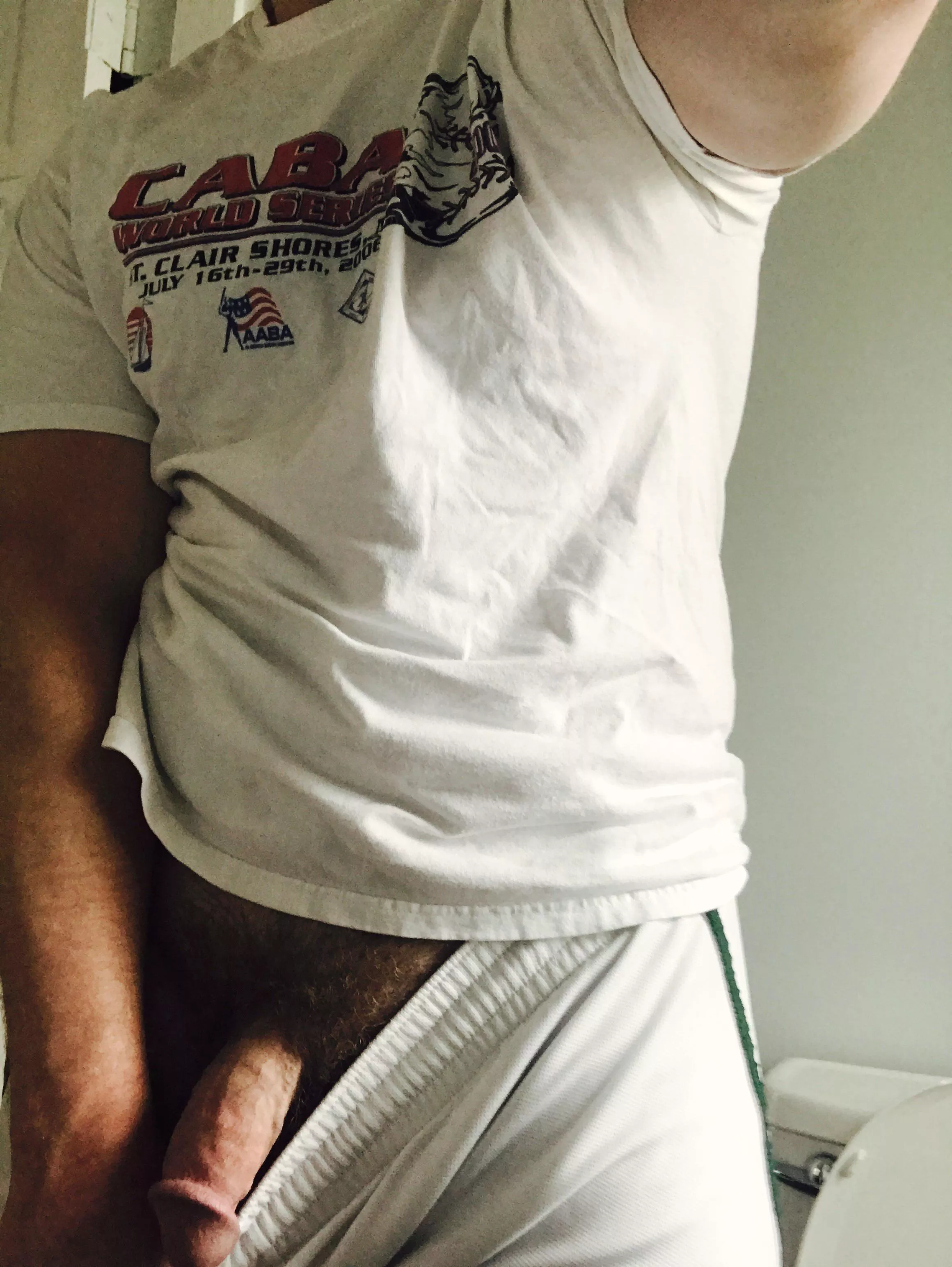 Airing out my sweaty cock Post workout