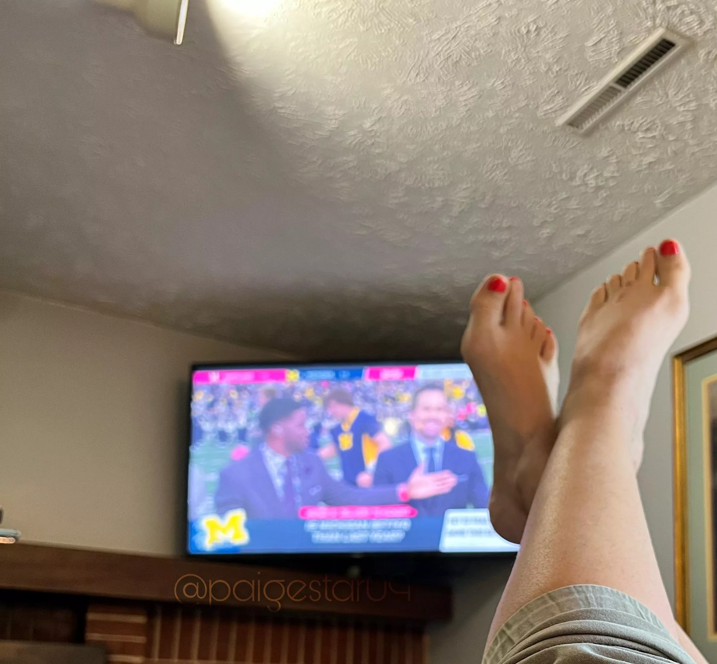 College football and feet