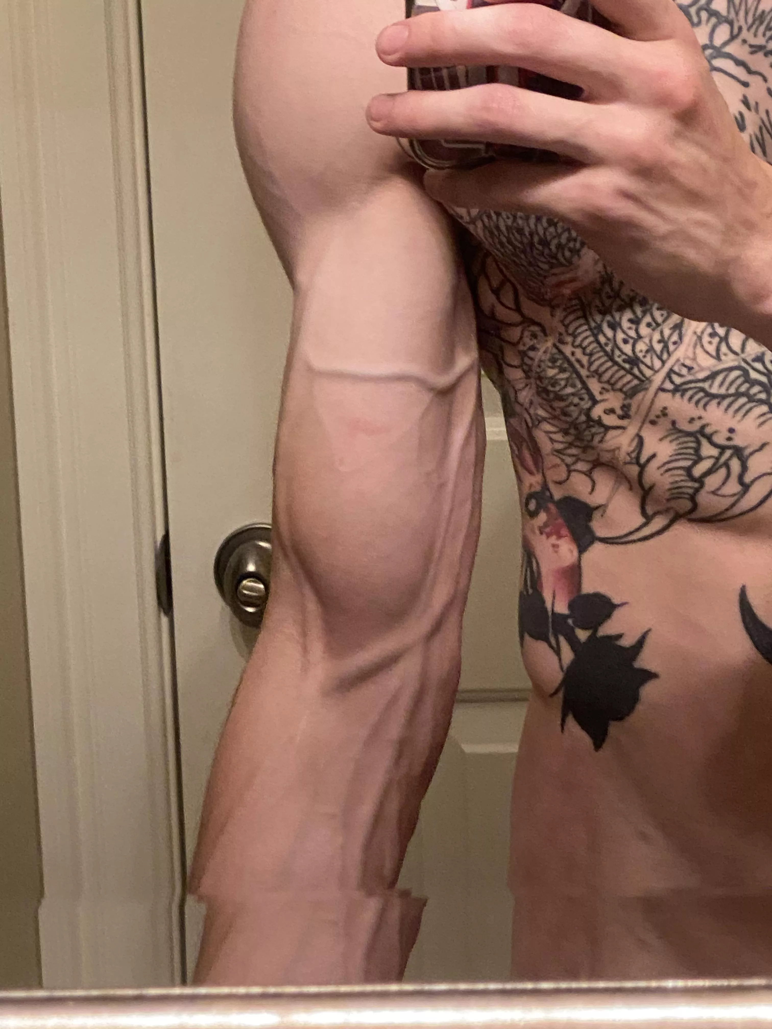 My arms arenâ€™t the only thing super veiny ðŸ˜ (M)