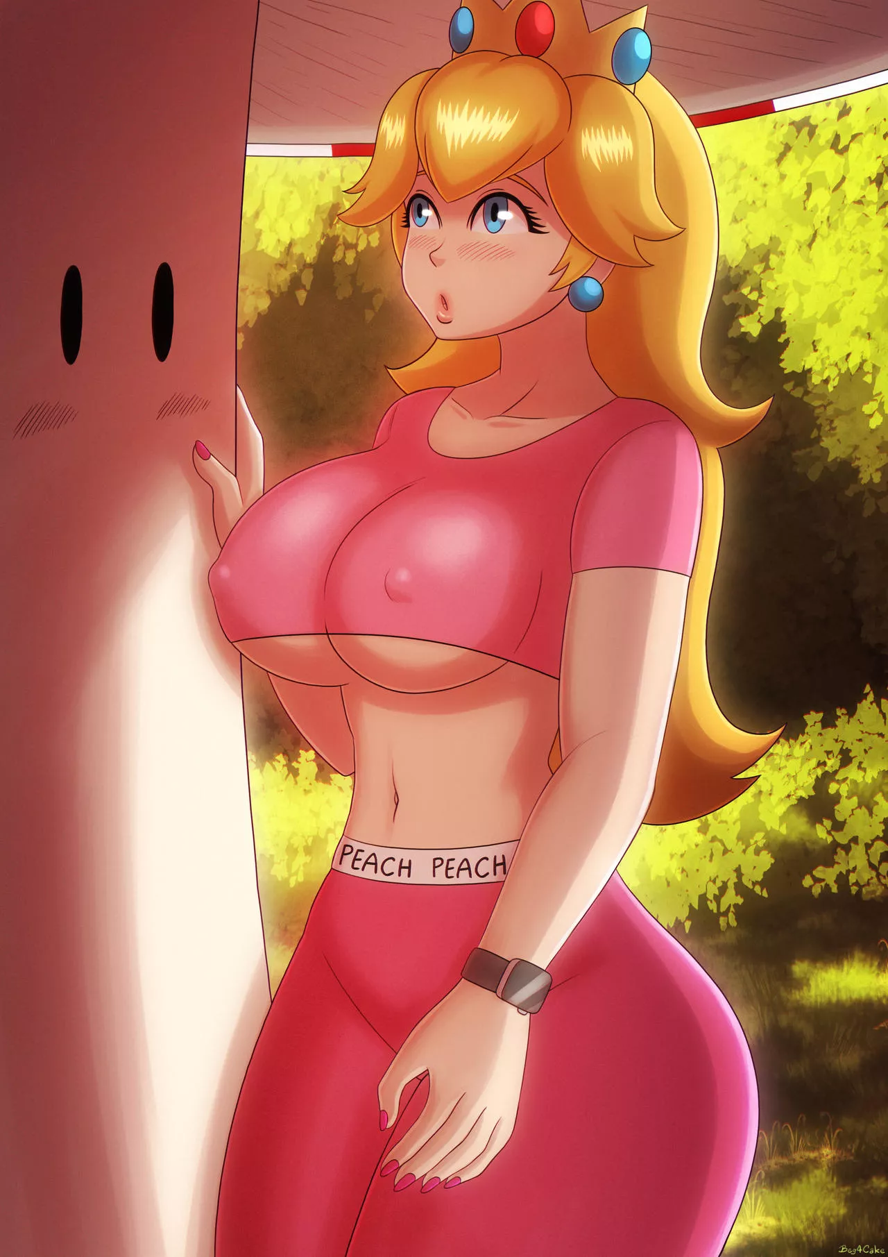 Peach And A Giant Mushroom ( beg4cake )