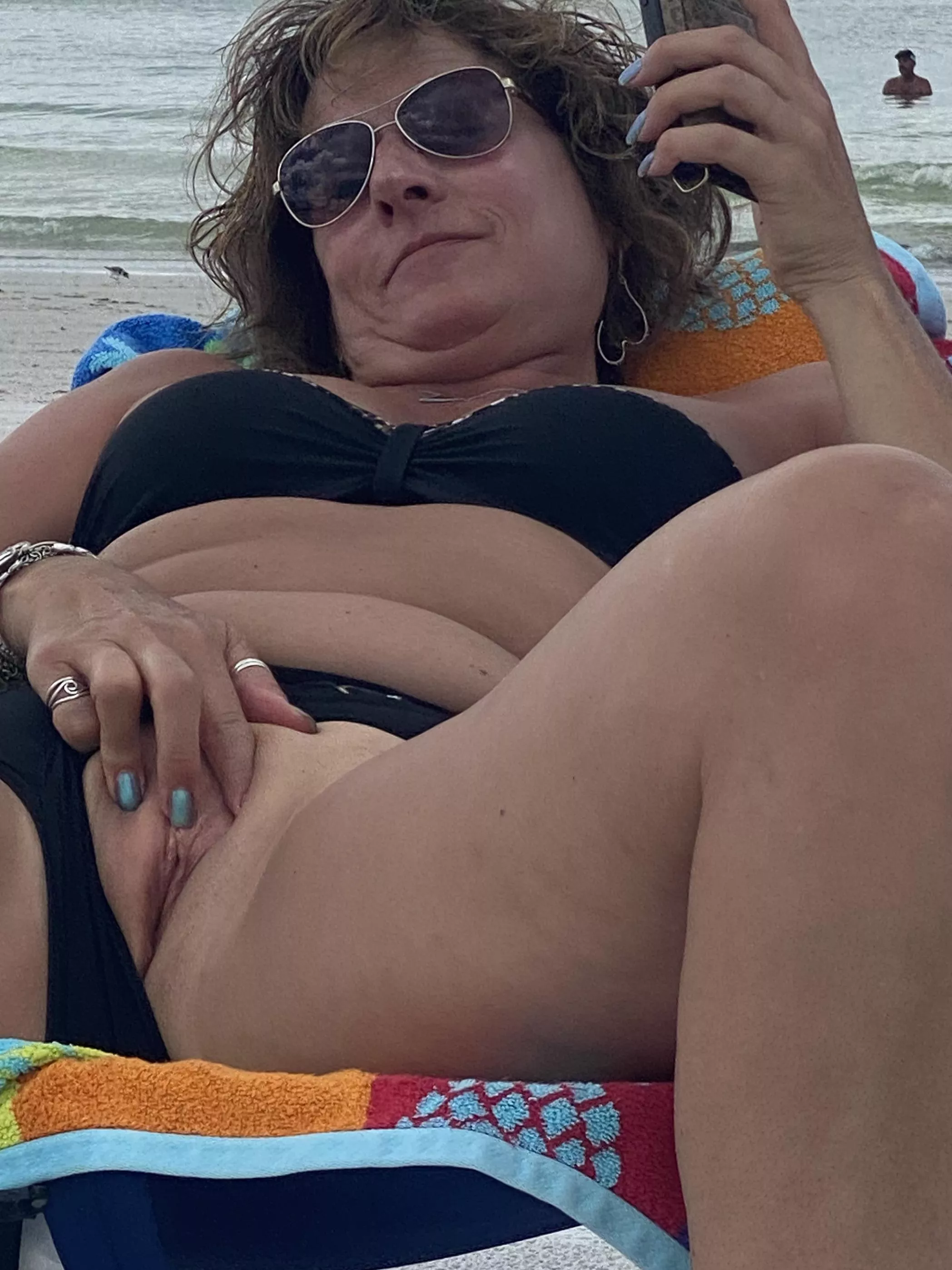 She needed air at the beach