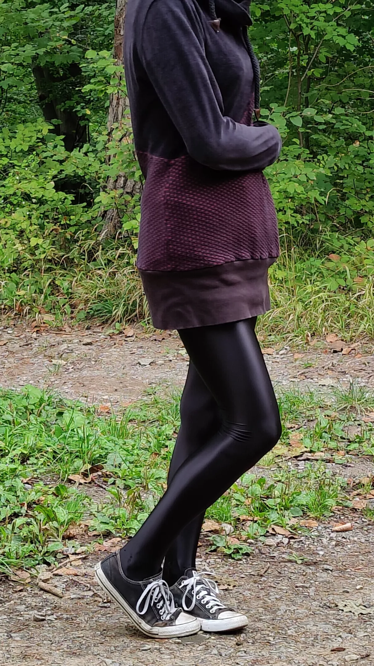 Took my shiny tights for a walk through the forest. If you saw me like that I feel you wouldn't be enjoying much of the nature anymore, would you?