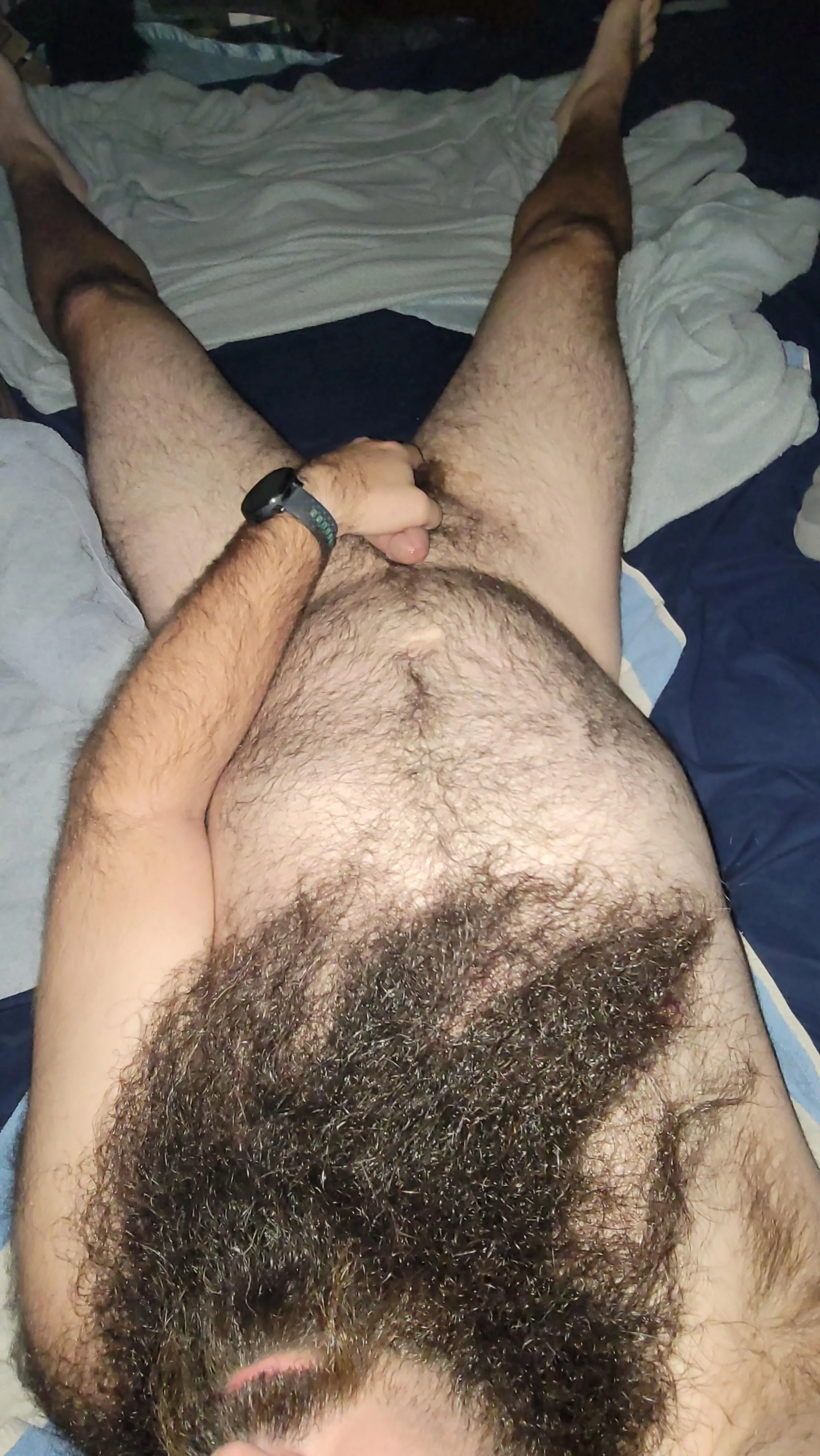 beard and a attempt at hiding my boner