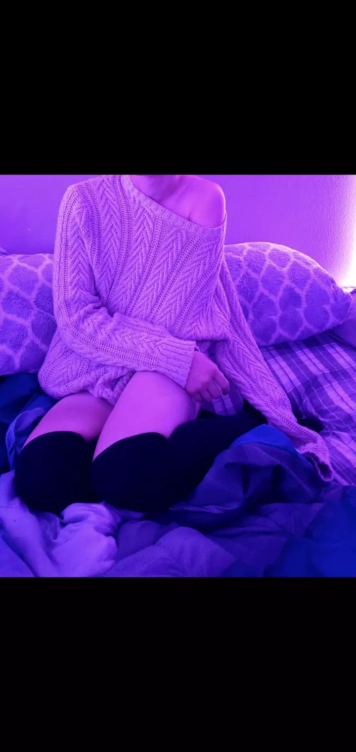 femboy + oversized knitwear = peak cuddle time