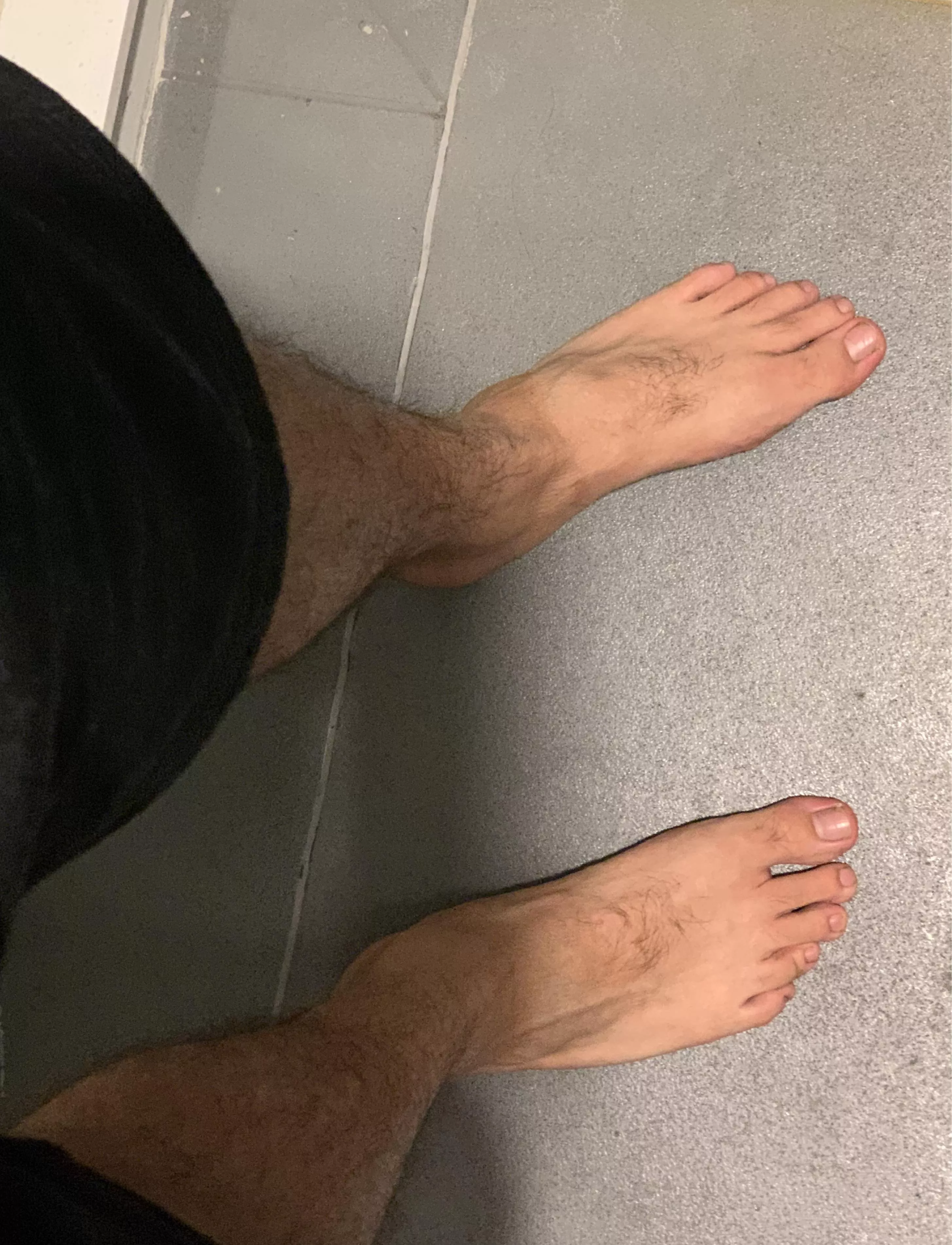 man feet