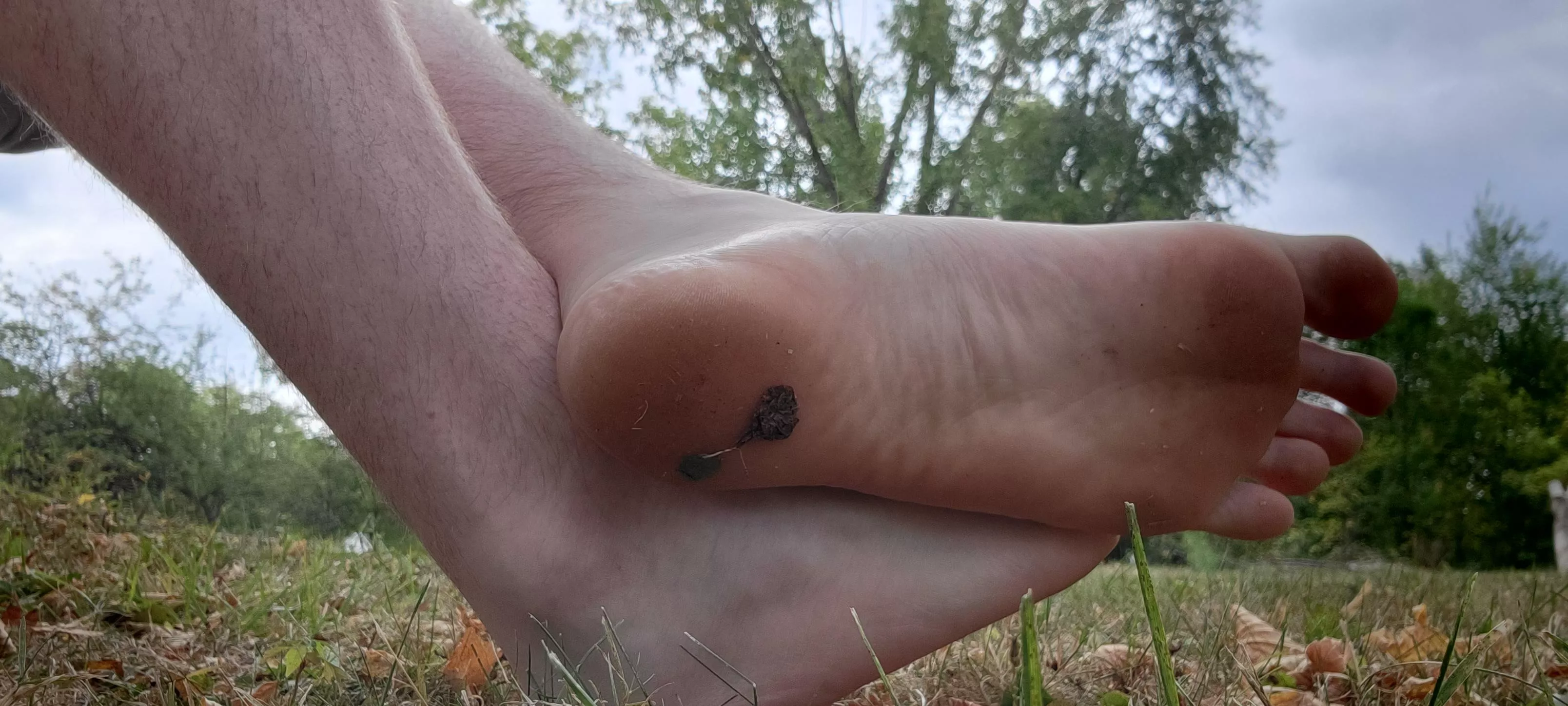 My size 15 feet enjoying the Fall weather.