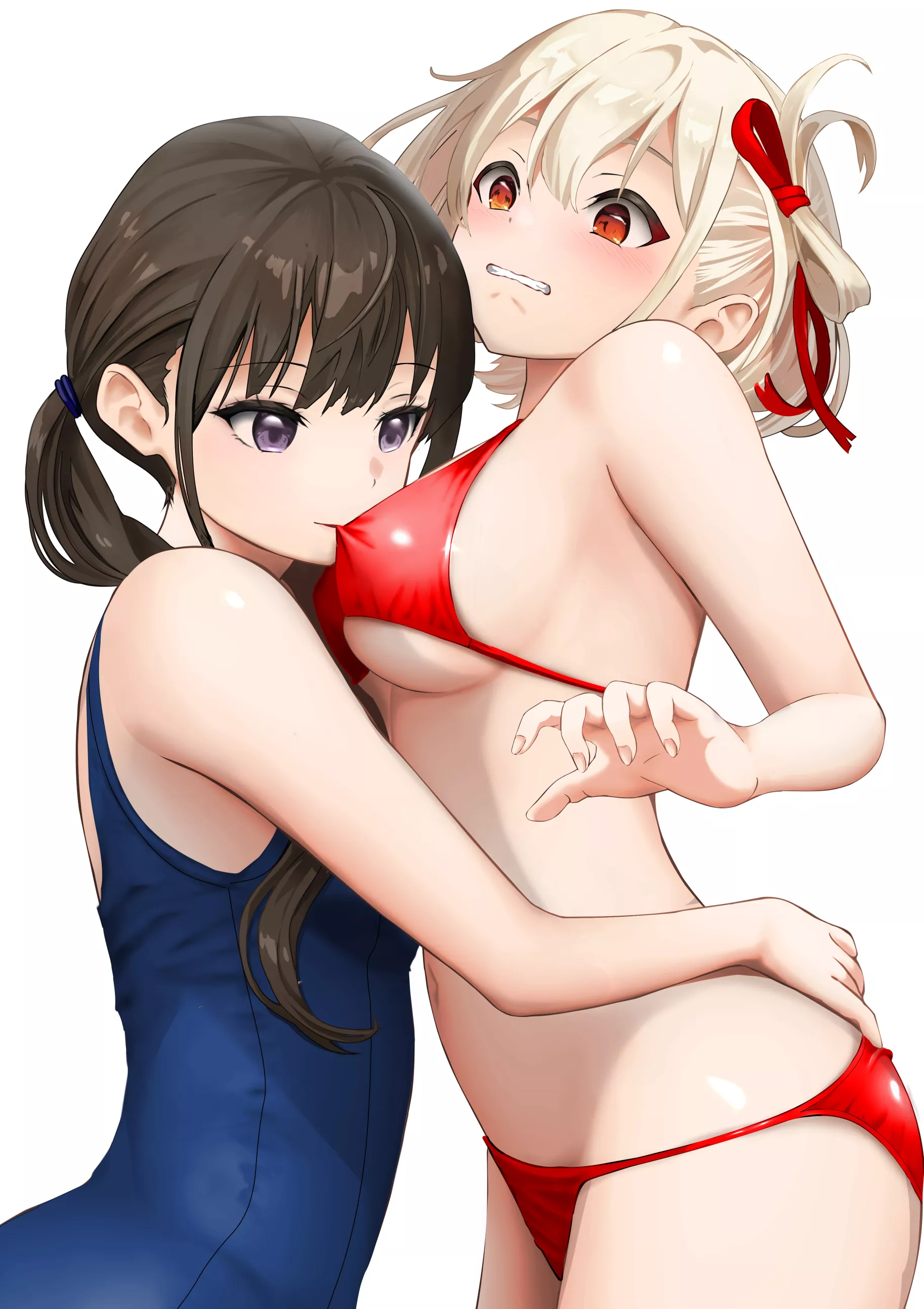 Takina and Chisato fooling around (by GIBUN)[Lycoris Recoil]