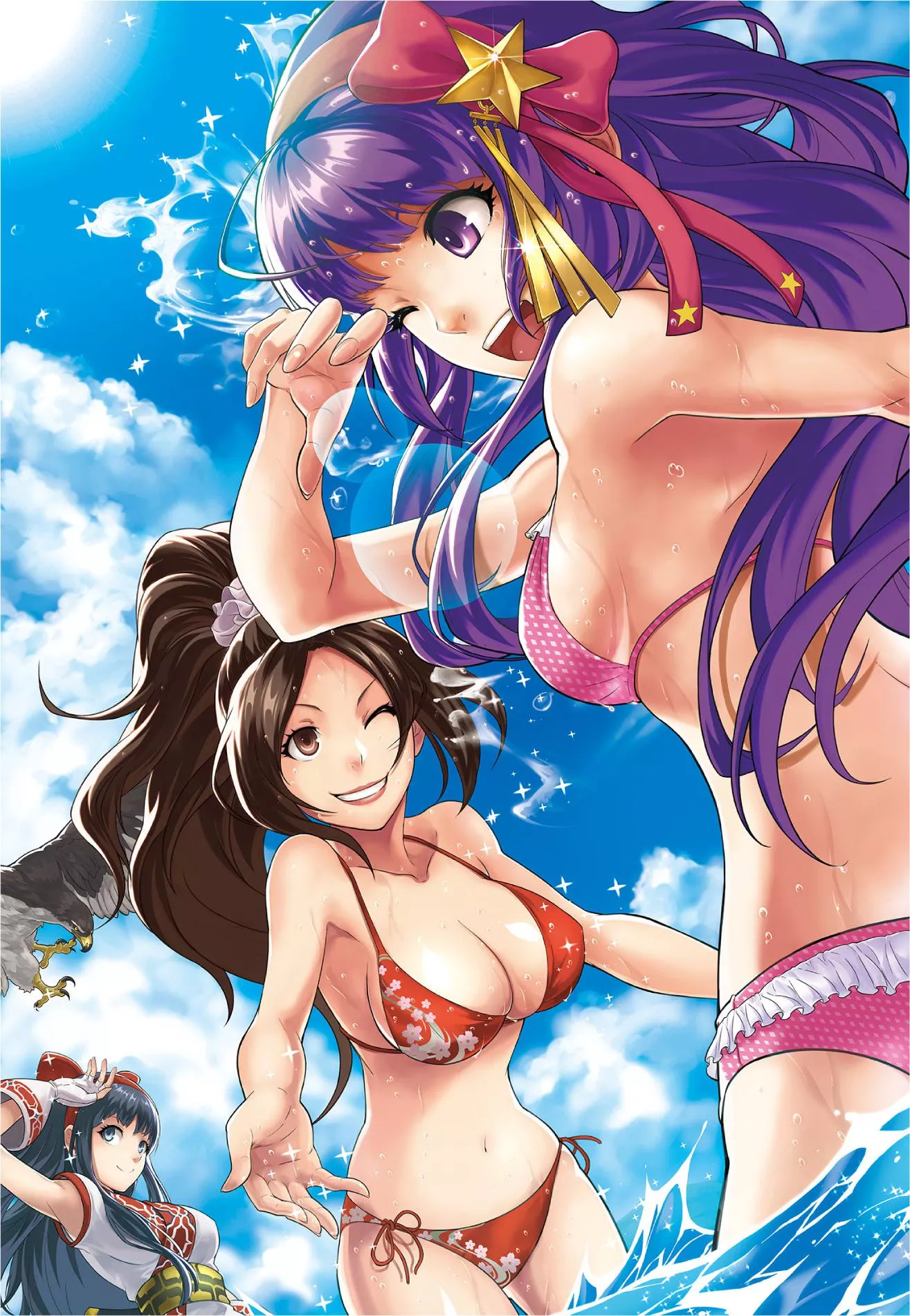 Bikini Mai and Athena + Non-Bikini Nakoruru (Pepearcoiris) [King of Fighters]