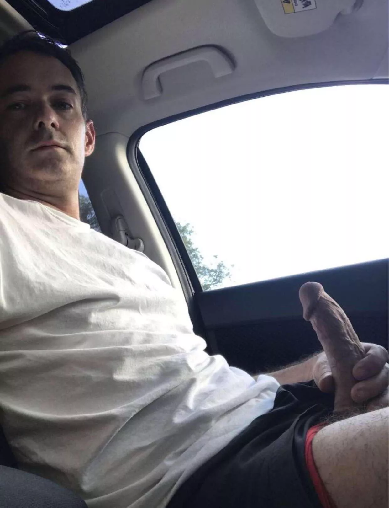 Jerking off in the gym parking lot