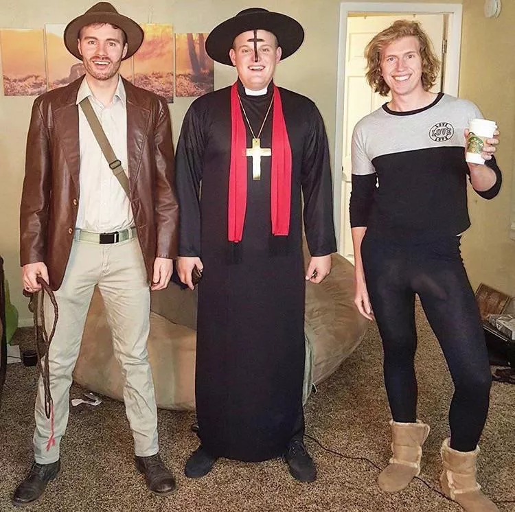 My friend's Halloween costume was a little more see through than he thought