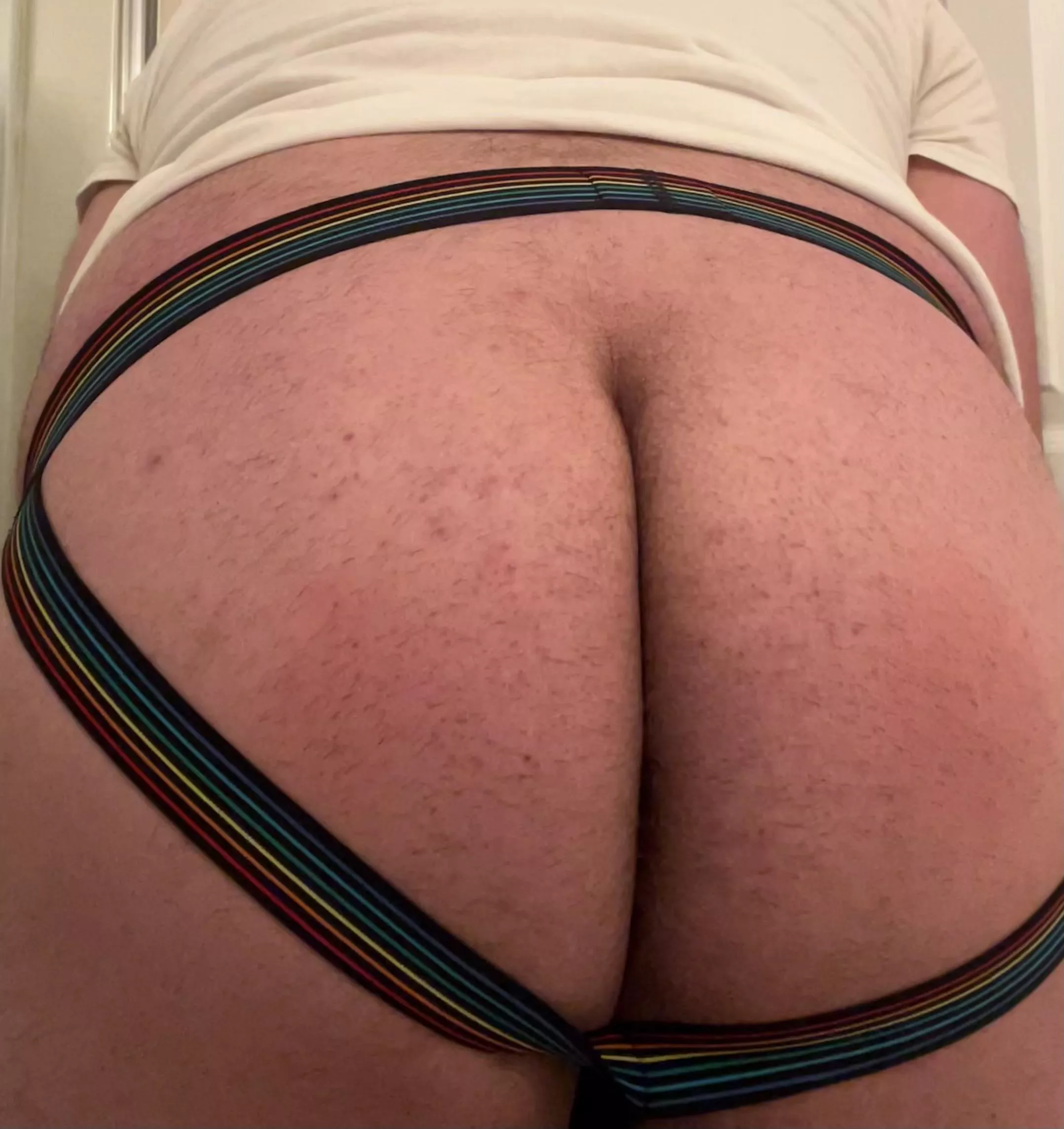 New jockstrap. Same plump ass