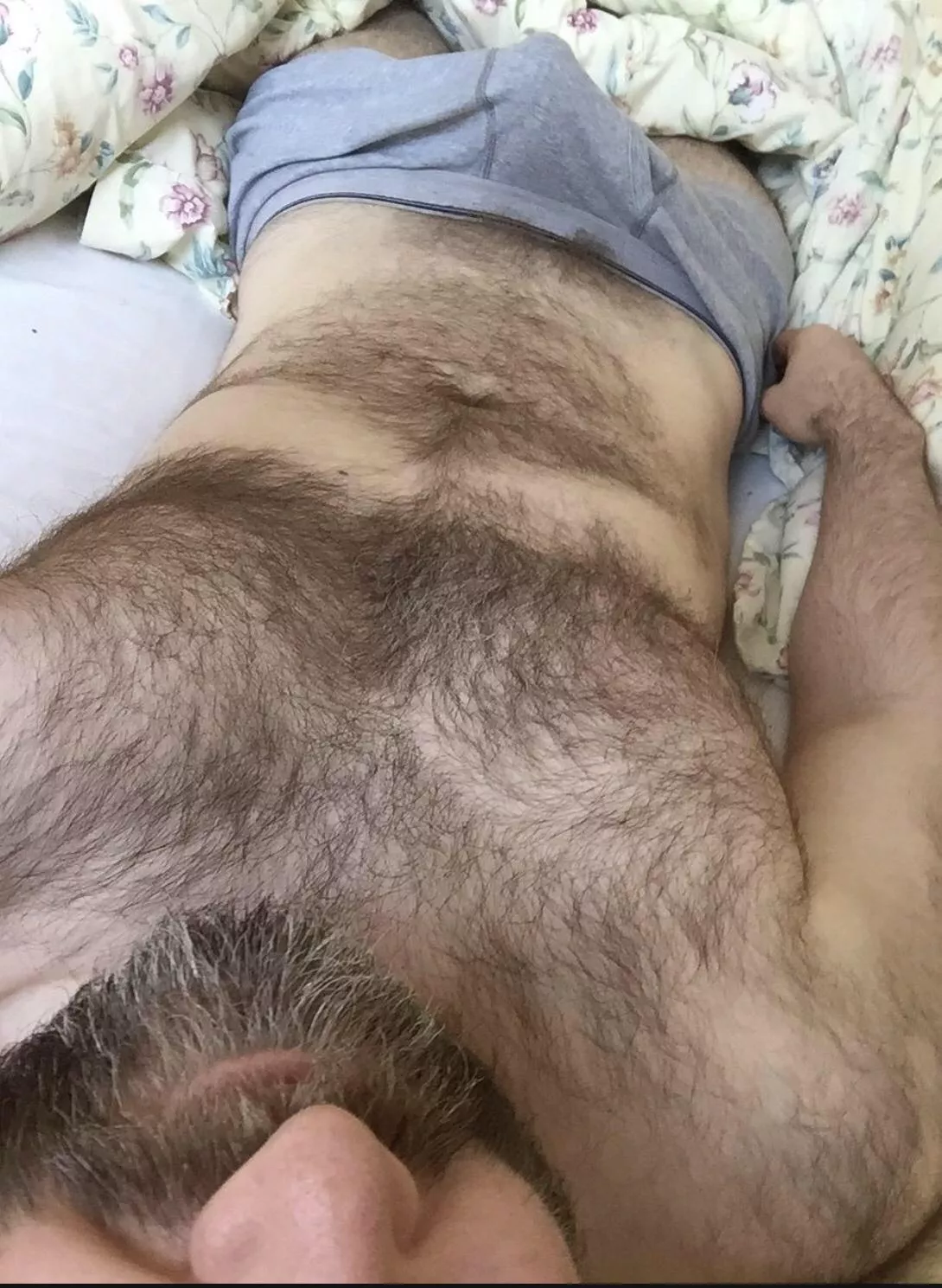 [47] Your English hairy chest ride.