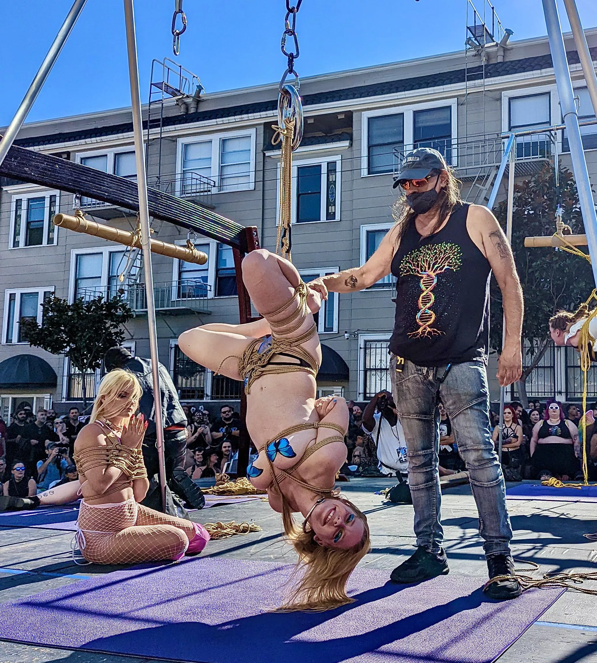 Another clip from our Shibari performance this weekend at Folsom. Hope you love it. It was such a fun time.