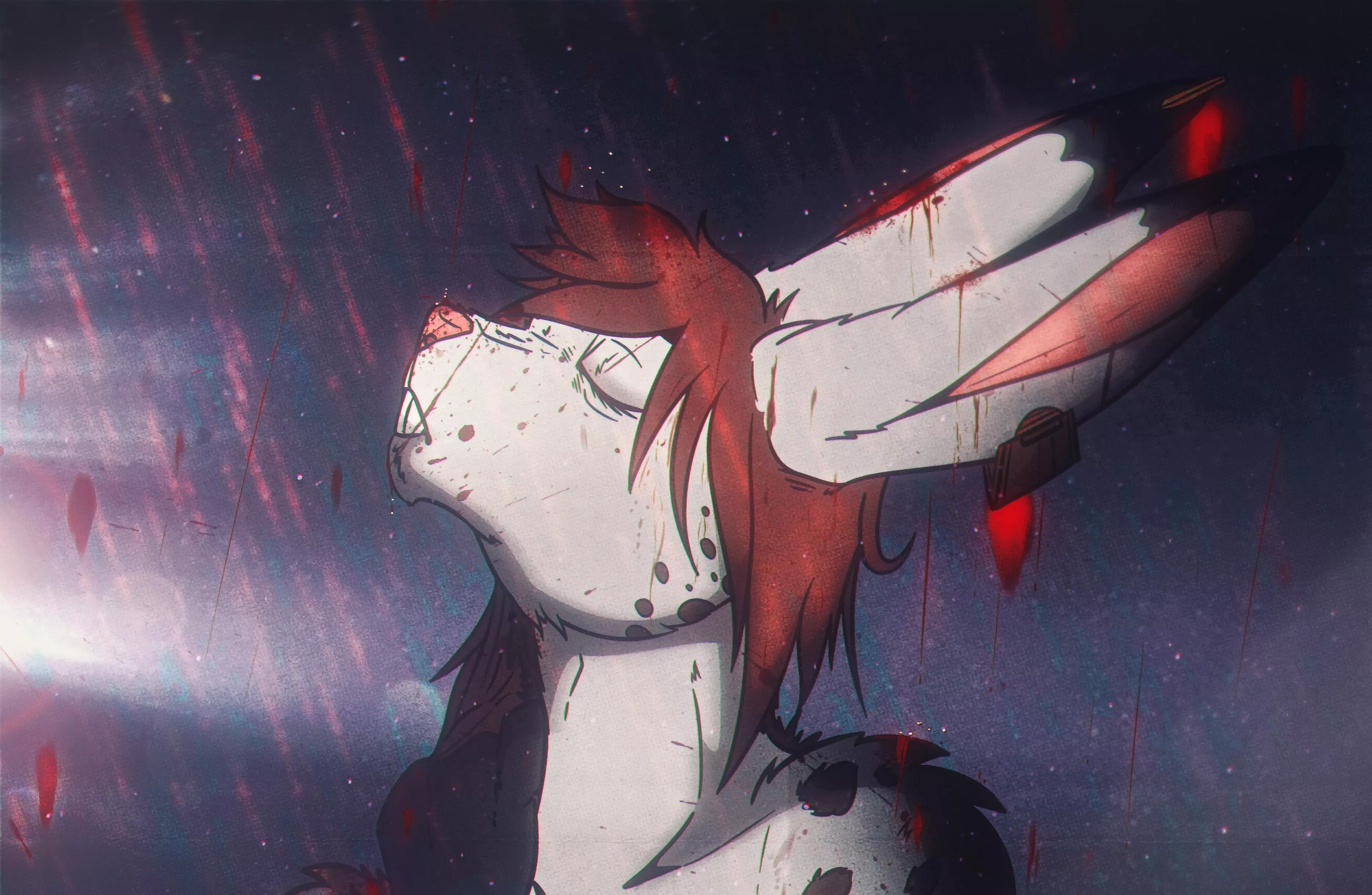 Blood rain (Art by me: 0l-Fox-l0)