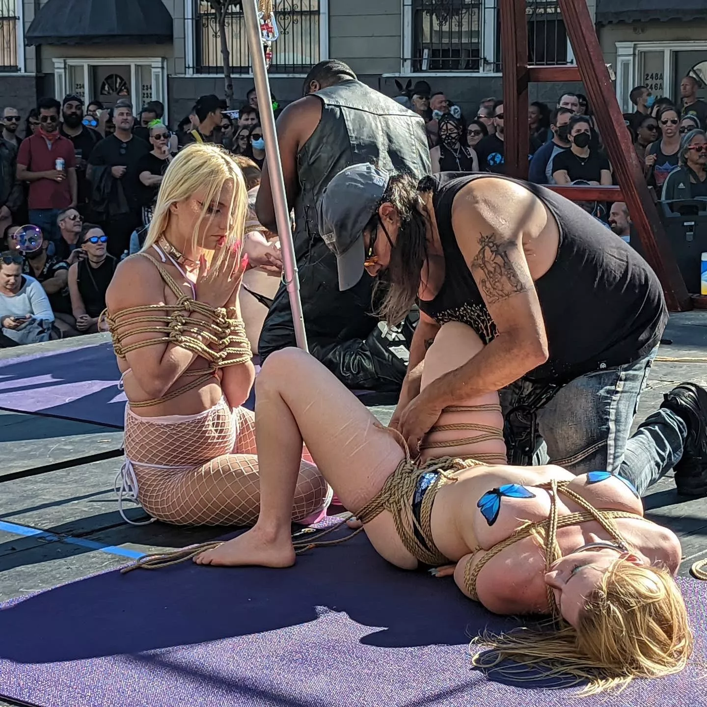 Bondage performance last weekend at Folsom Street Fair, 2022. So much fun performing in front of this amazing crowd