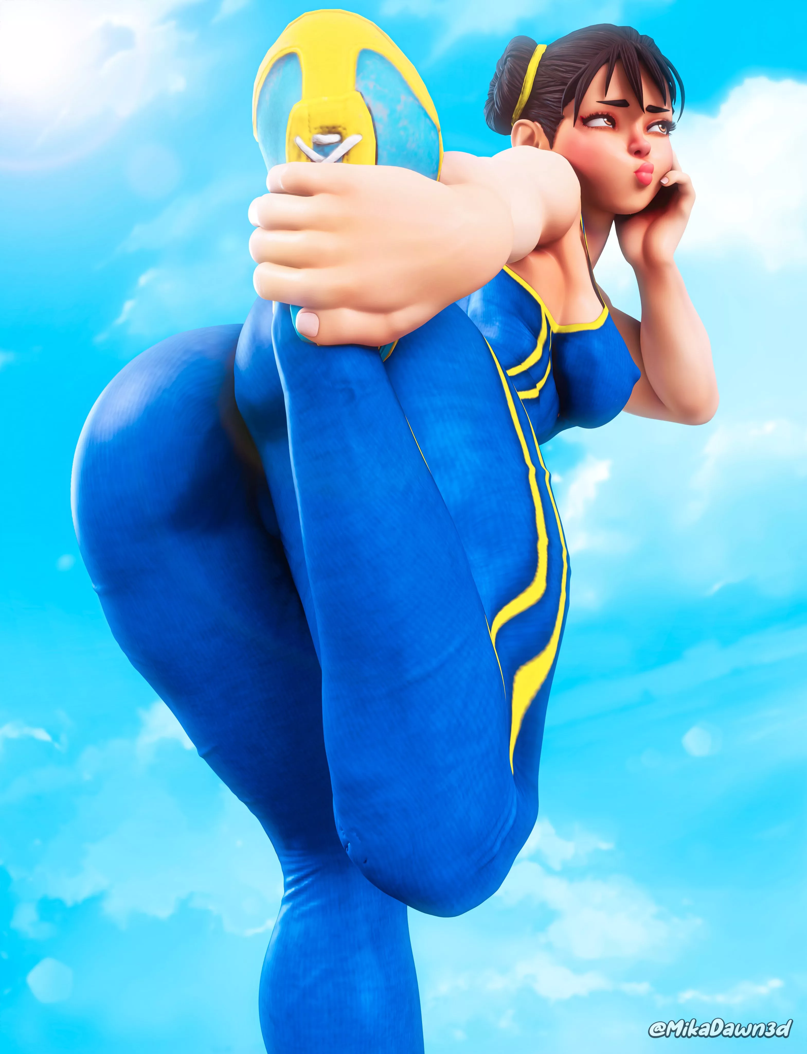 Chun-Li stretching (MikaDawn3D) [Street fighter]