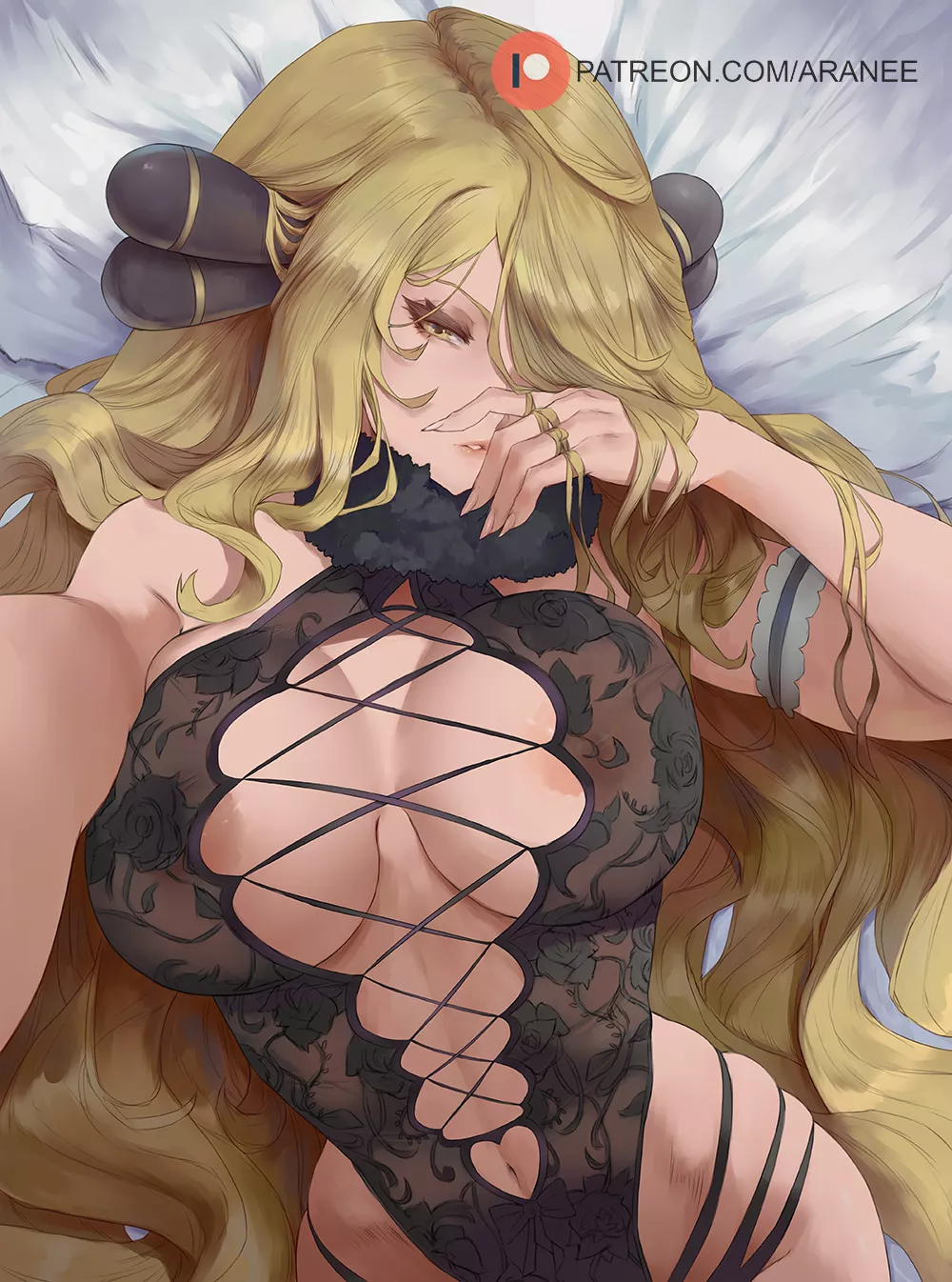 Cynthia lingerie [Pokemon] (Aranee)