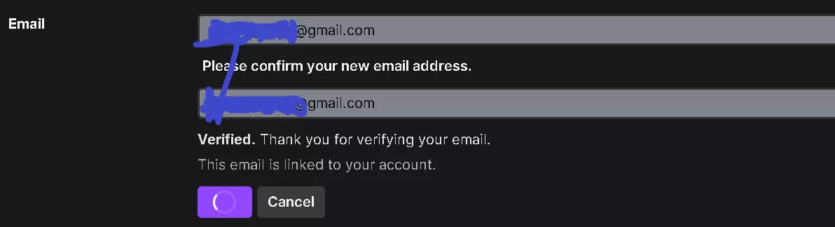 I cannot change my connected Email