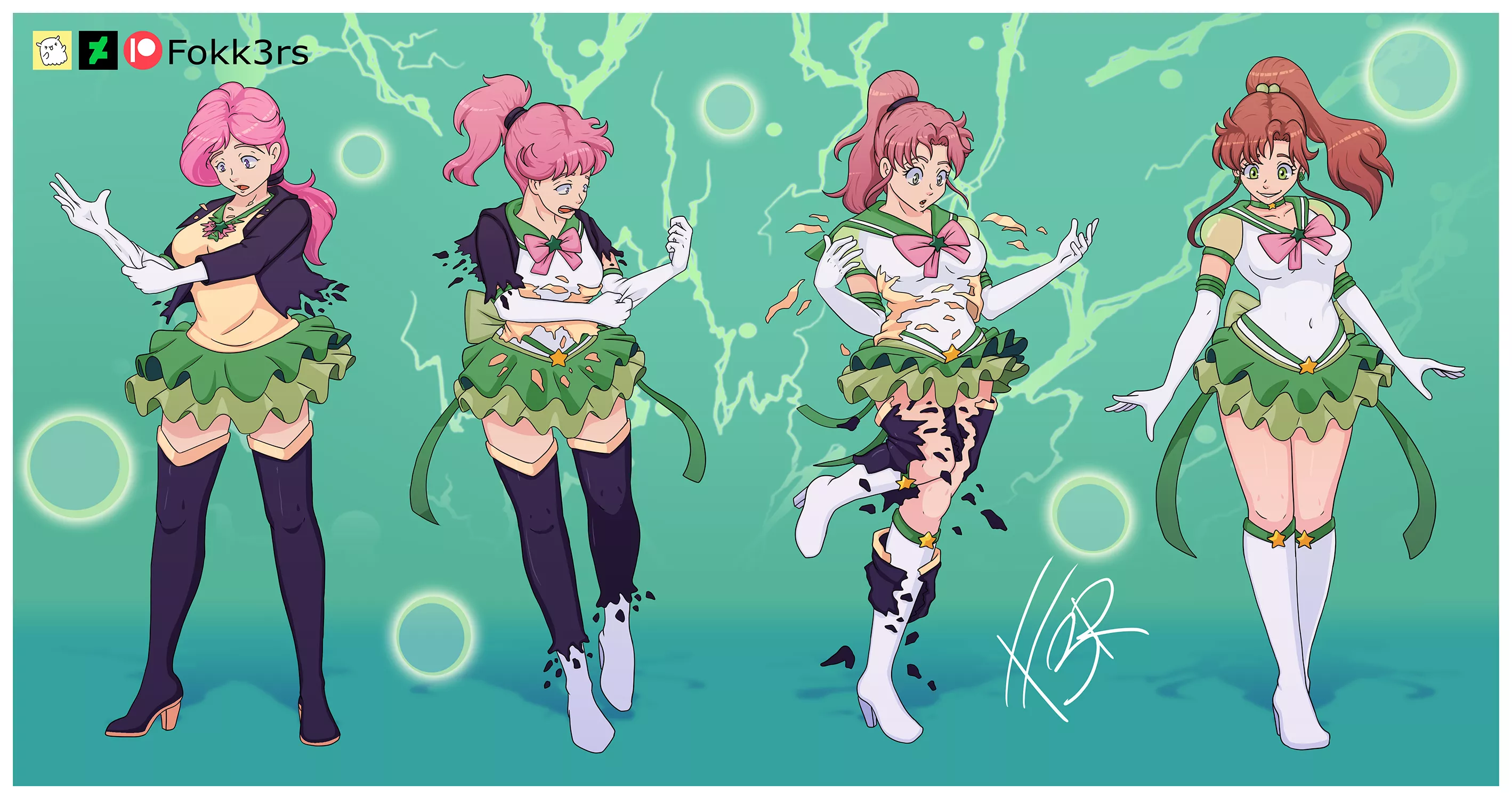 OC to Sailor Jupiter (F2F) by Fokk3rs