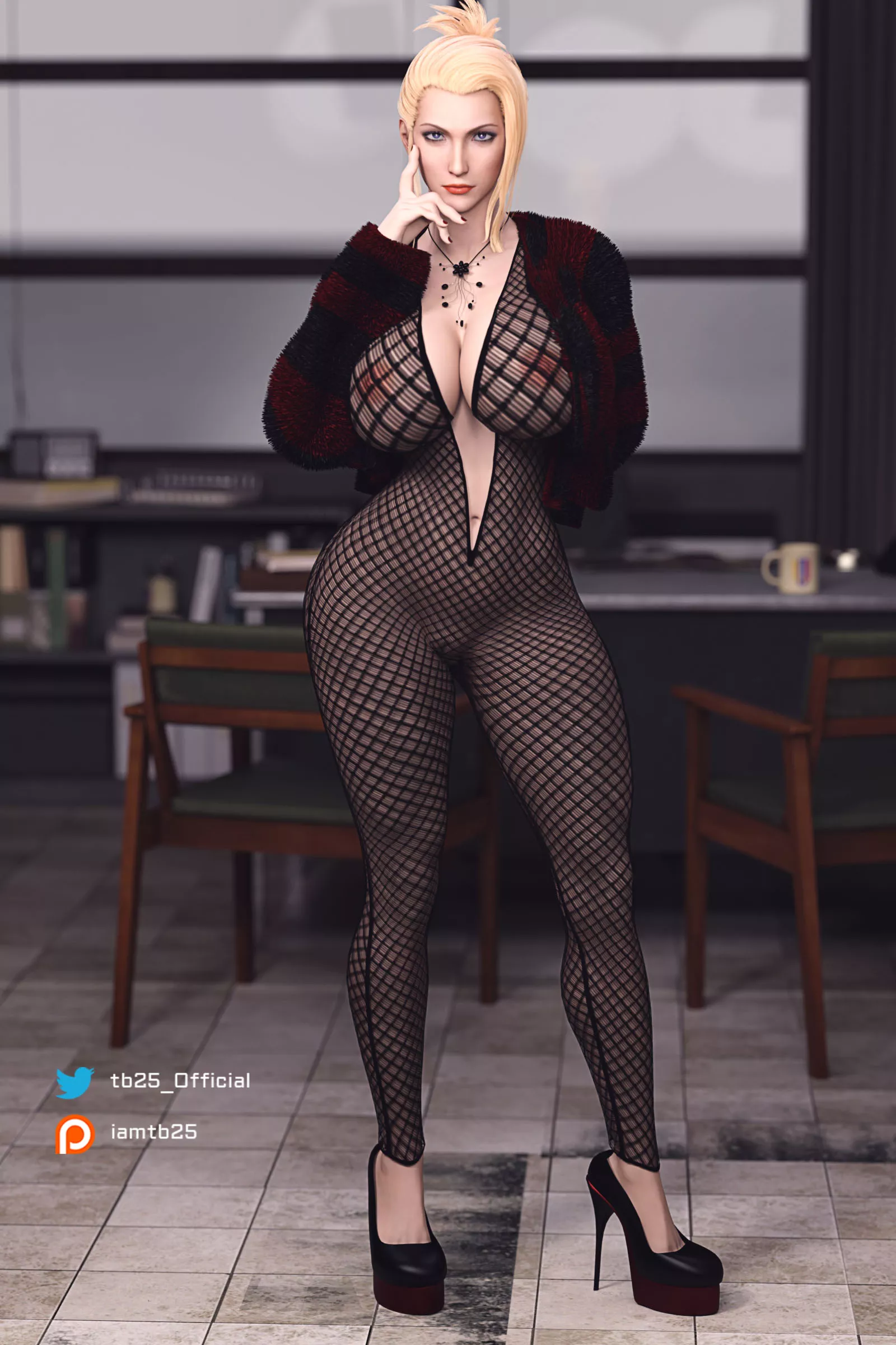 Scarlet See Through Bodystocking (TB25)