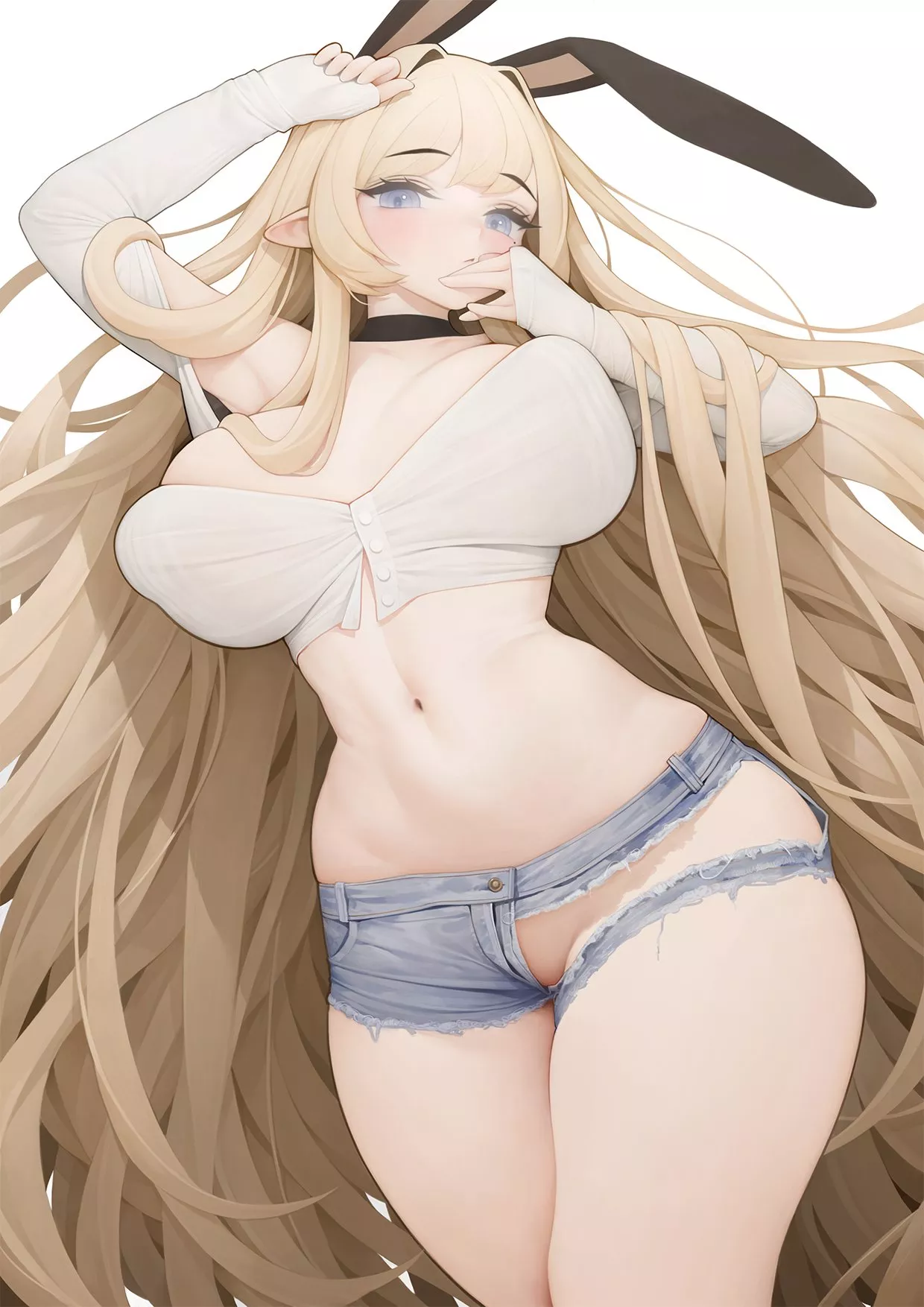 Thicc Elf in sexy jean shorts