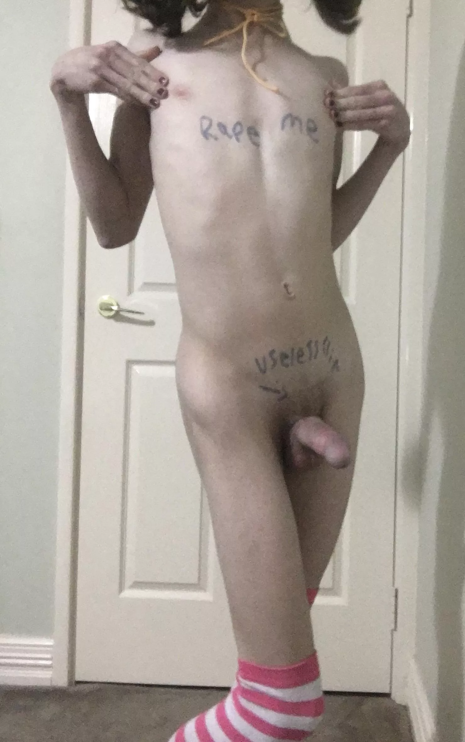 Think Iâ€™ll finally get some dirty cock going out like this?