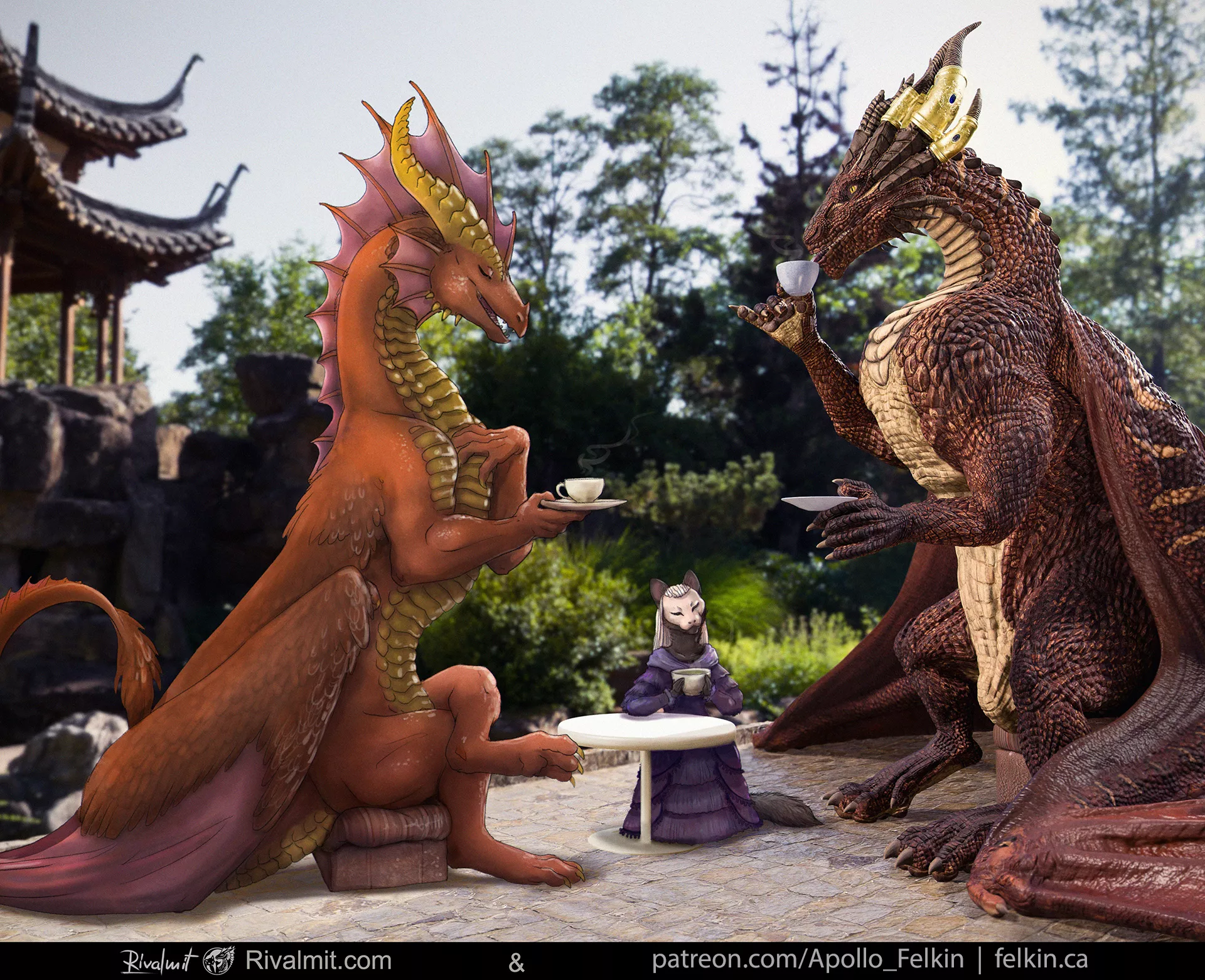 Dragon Tea Party - Collab with Apollo_Felkin