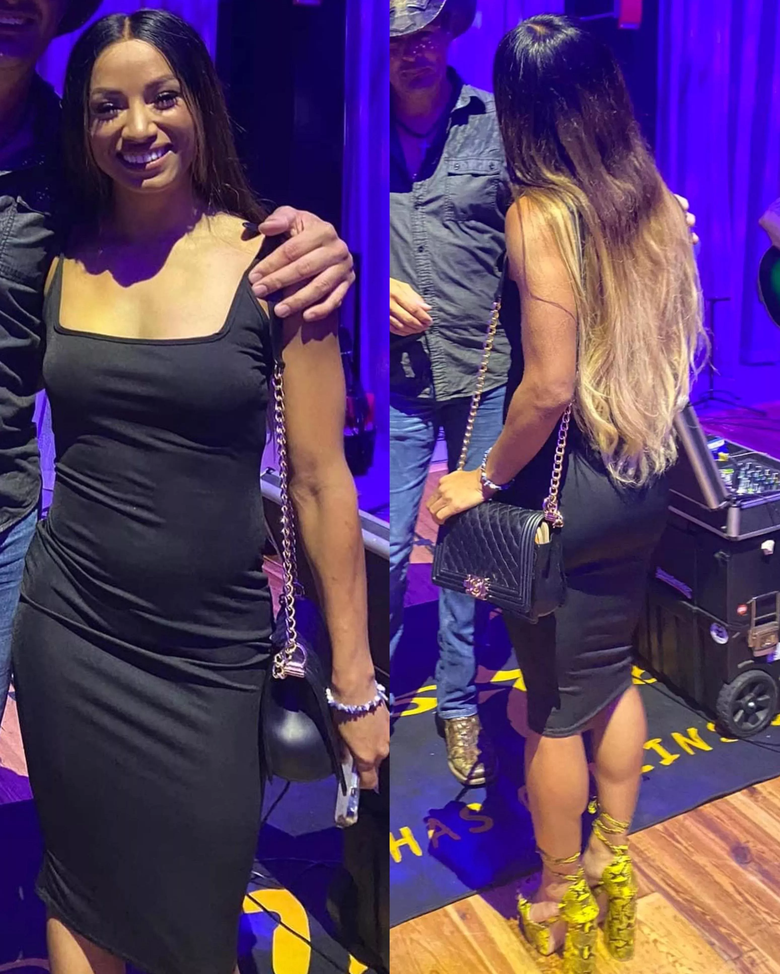 Sasha Banks in a tight dress