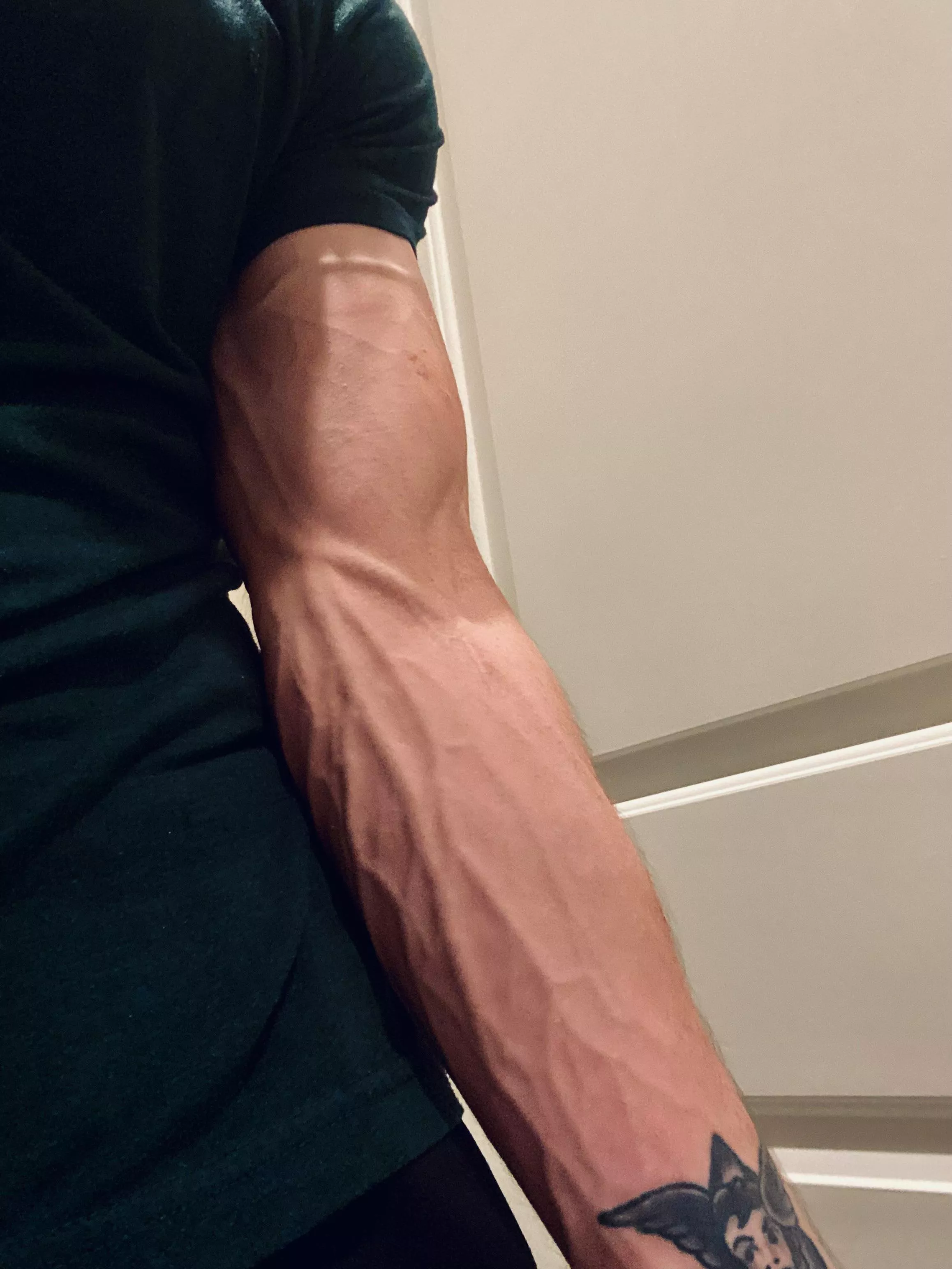 Veins are popping like crazy today