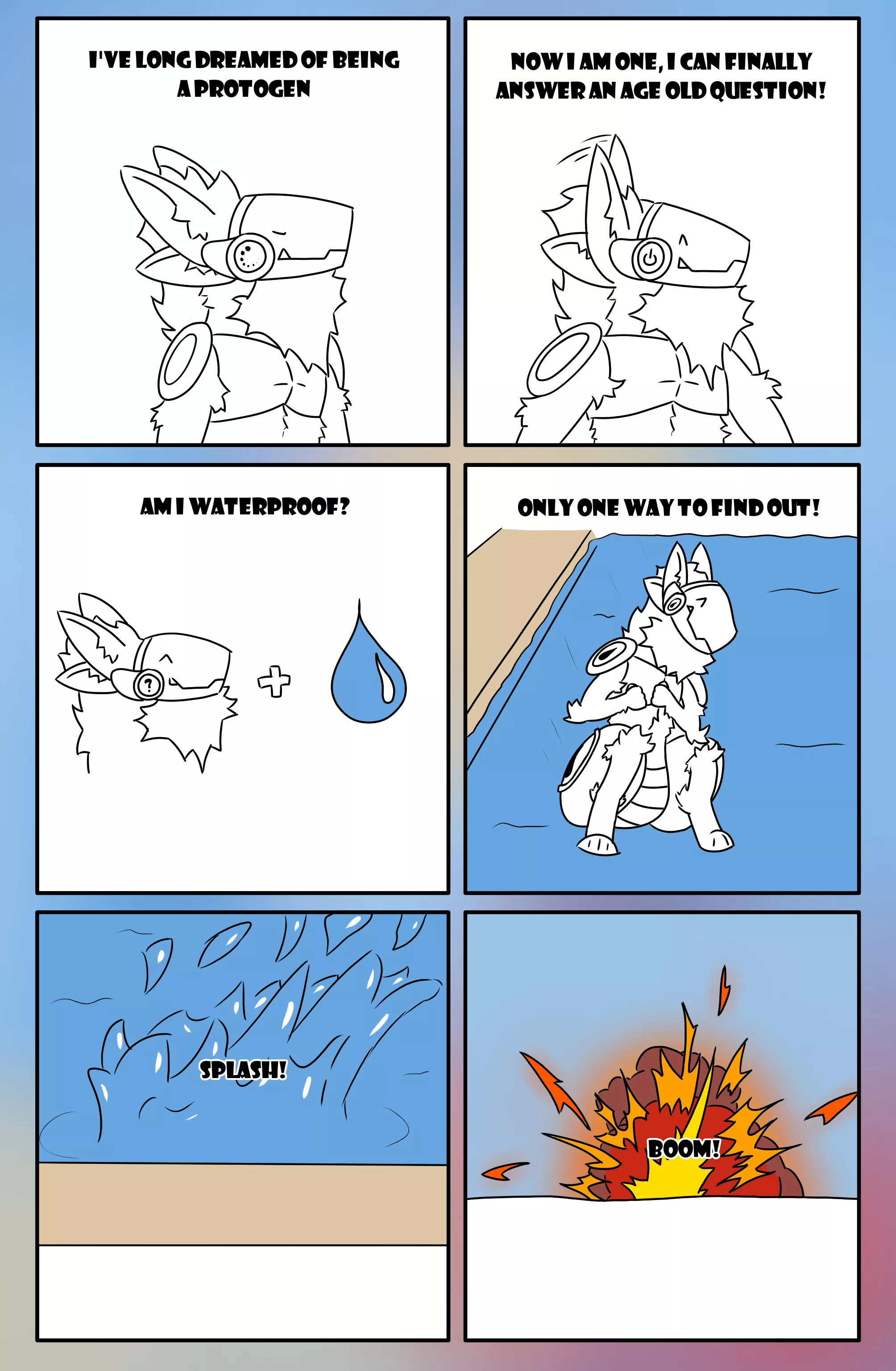 Are protogens waterproof? First time making a comic