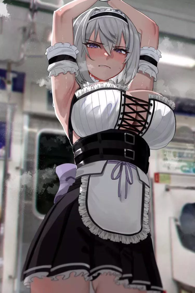 Forced to wear a revealing maid outfit