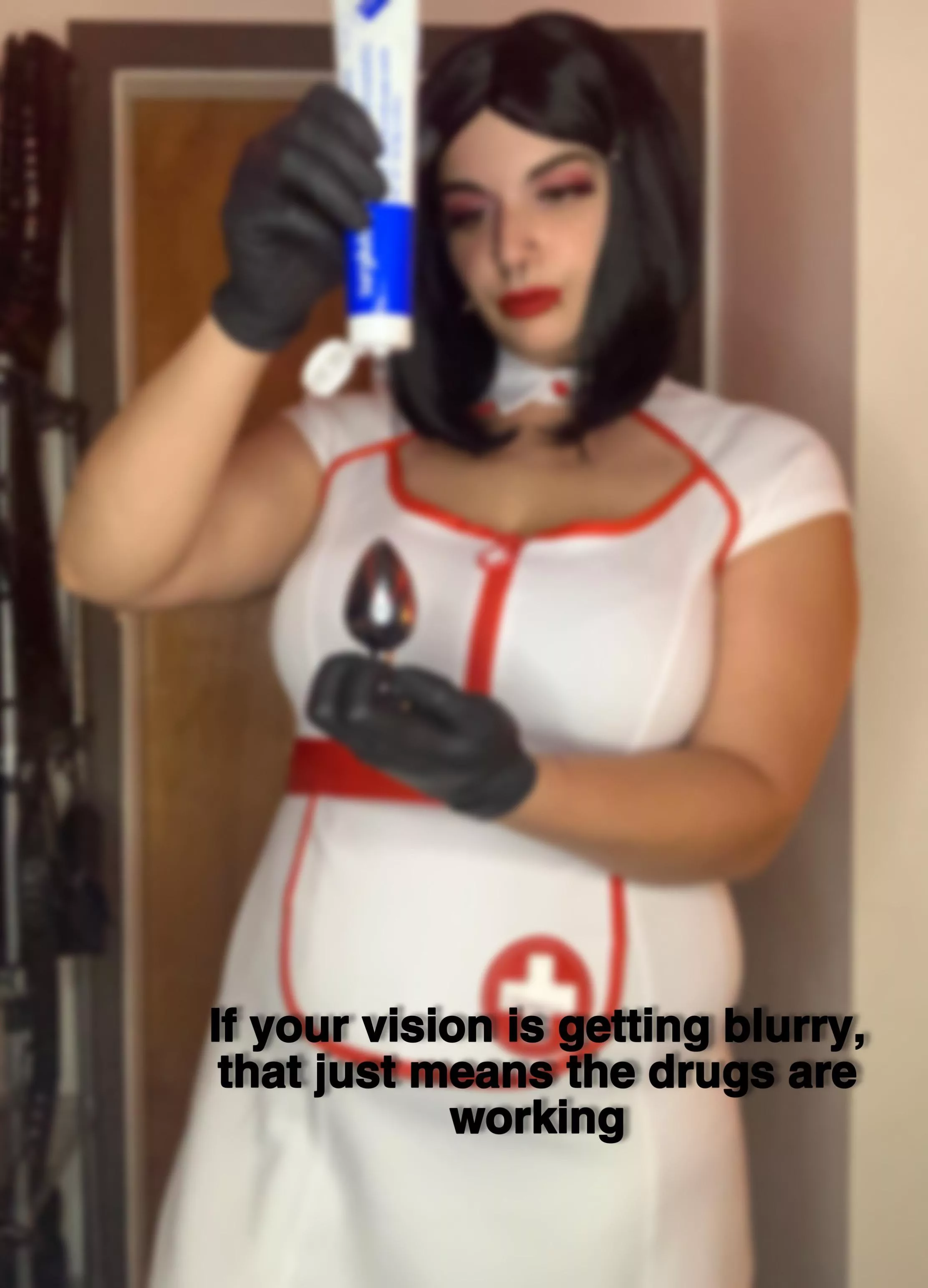 Medical play in a nurse outfit