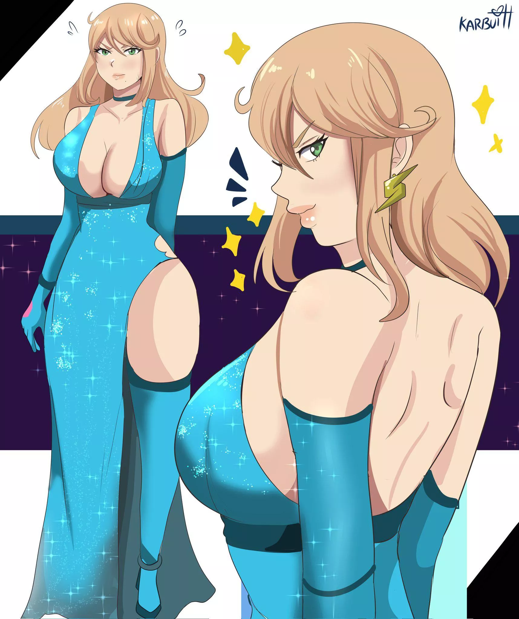 Samus in a dress. (@Karbuitt)